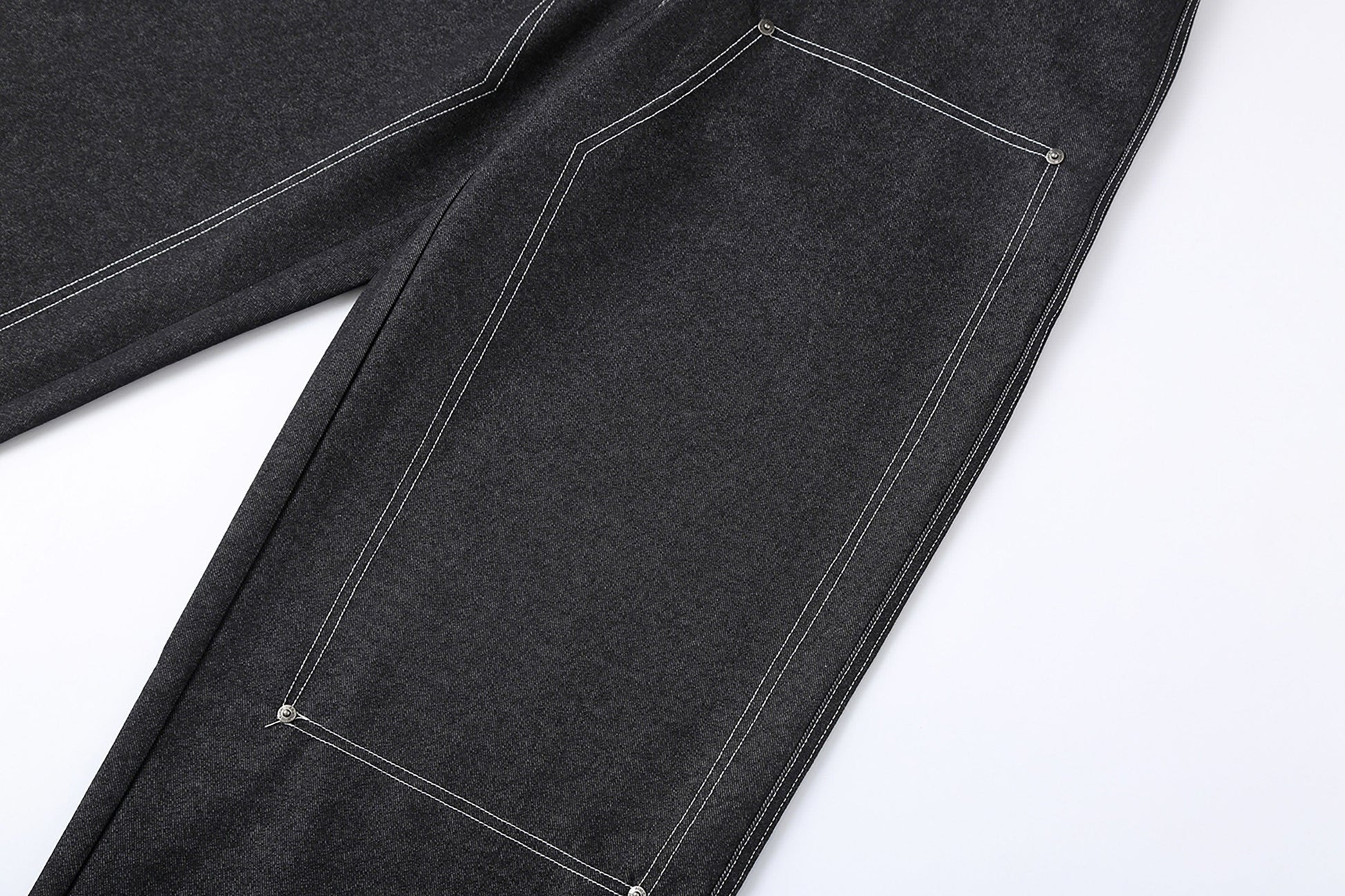 CLP Retro Double-Knee Fold Hem Raw Jeans-Jeans-M-Free Shipping Leatheretro