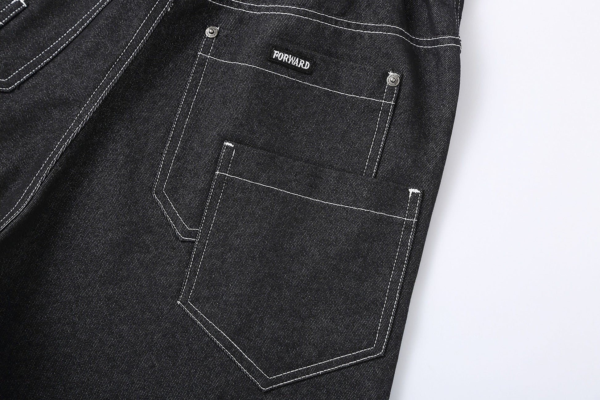 CLP Retro Double-Knee Fold Hem Raw Jeans-Jeans-M-Free Shipping Leatheretro