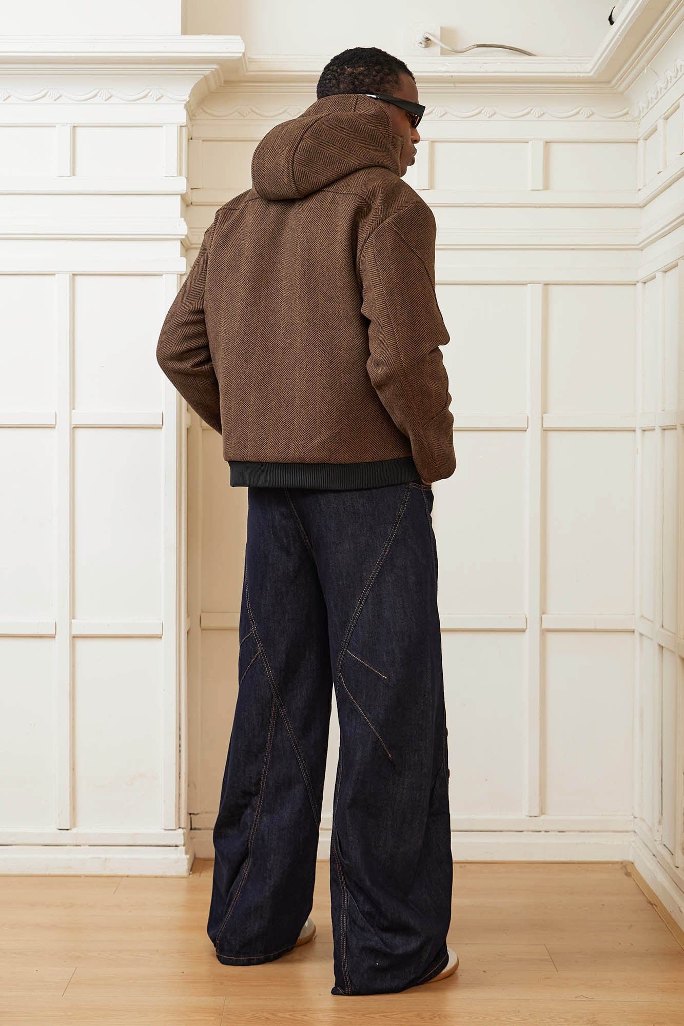 KREATE Button-Trim Flared Jeans-Jeans-S - 30"-Free Shipping Leatheretro