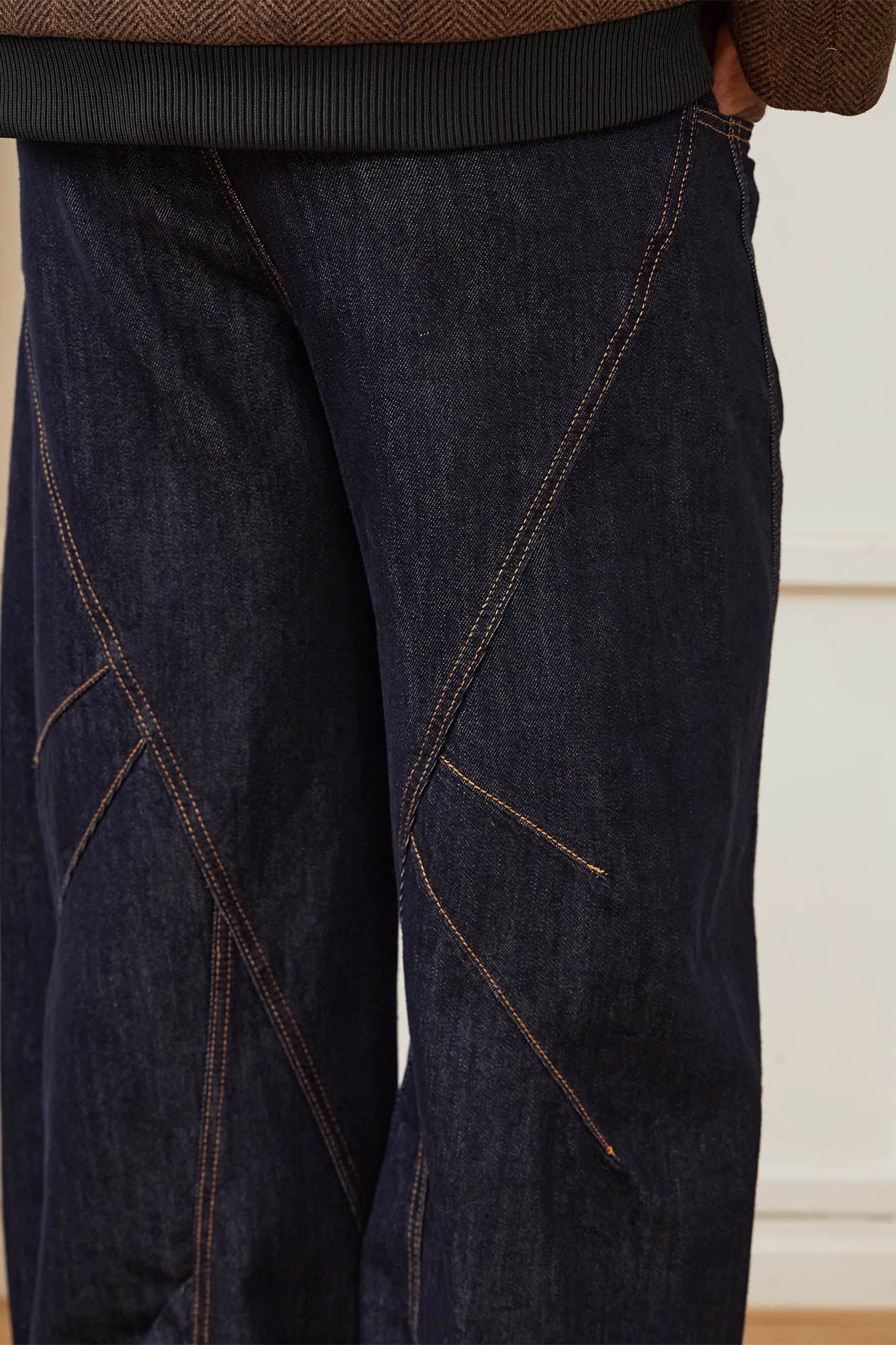 KREATE Button-Trim Flared Jeans-Jeans-S - 30"-Free Shipping Leatheretro