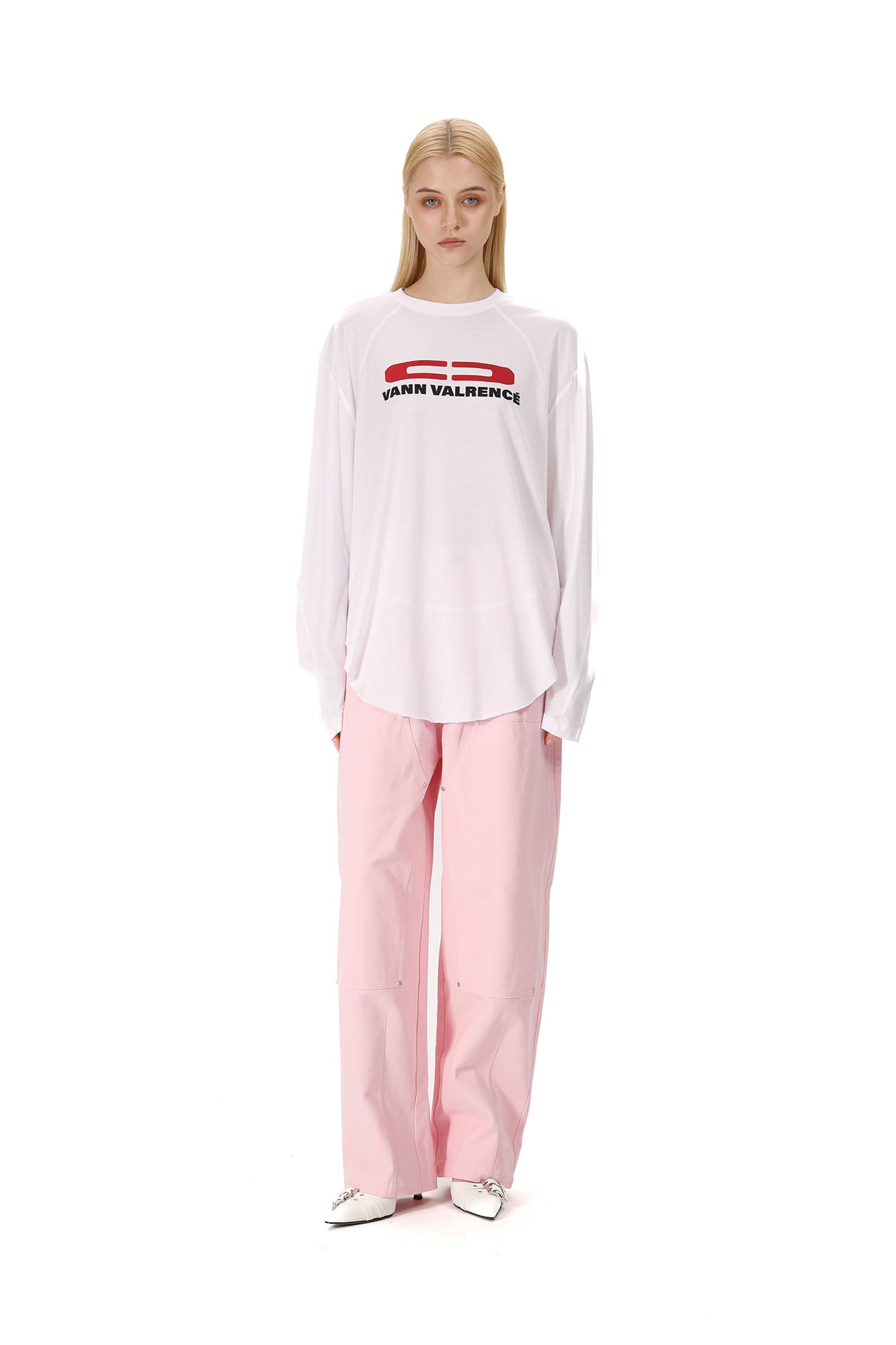 VANN VALRENCE Double-Knee Pleats Cotton Straight-Leg Pants-Pants-S-Free Shipping Leatheretro