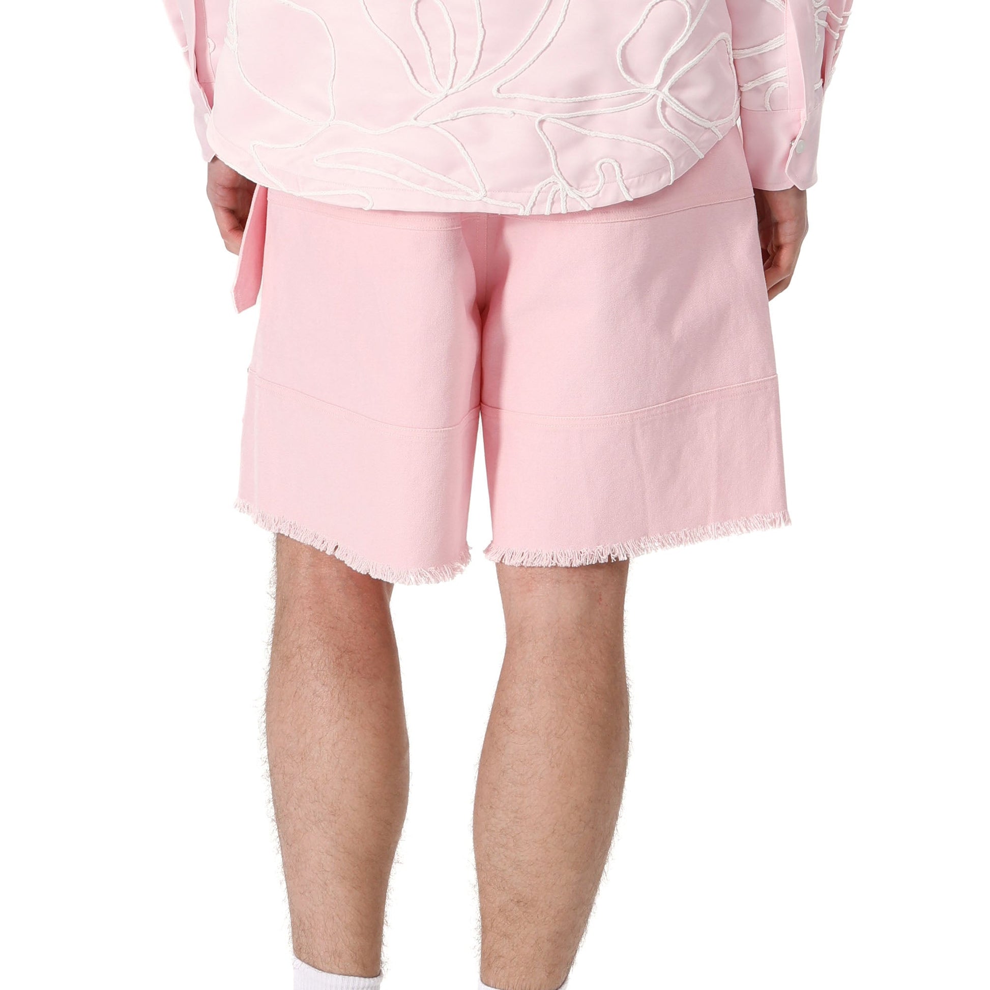 VANN VALRENCE Belt Raw-Edge Cotton Shorts-Shorts-S-Free Shipping Leatheretro