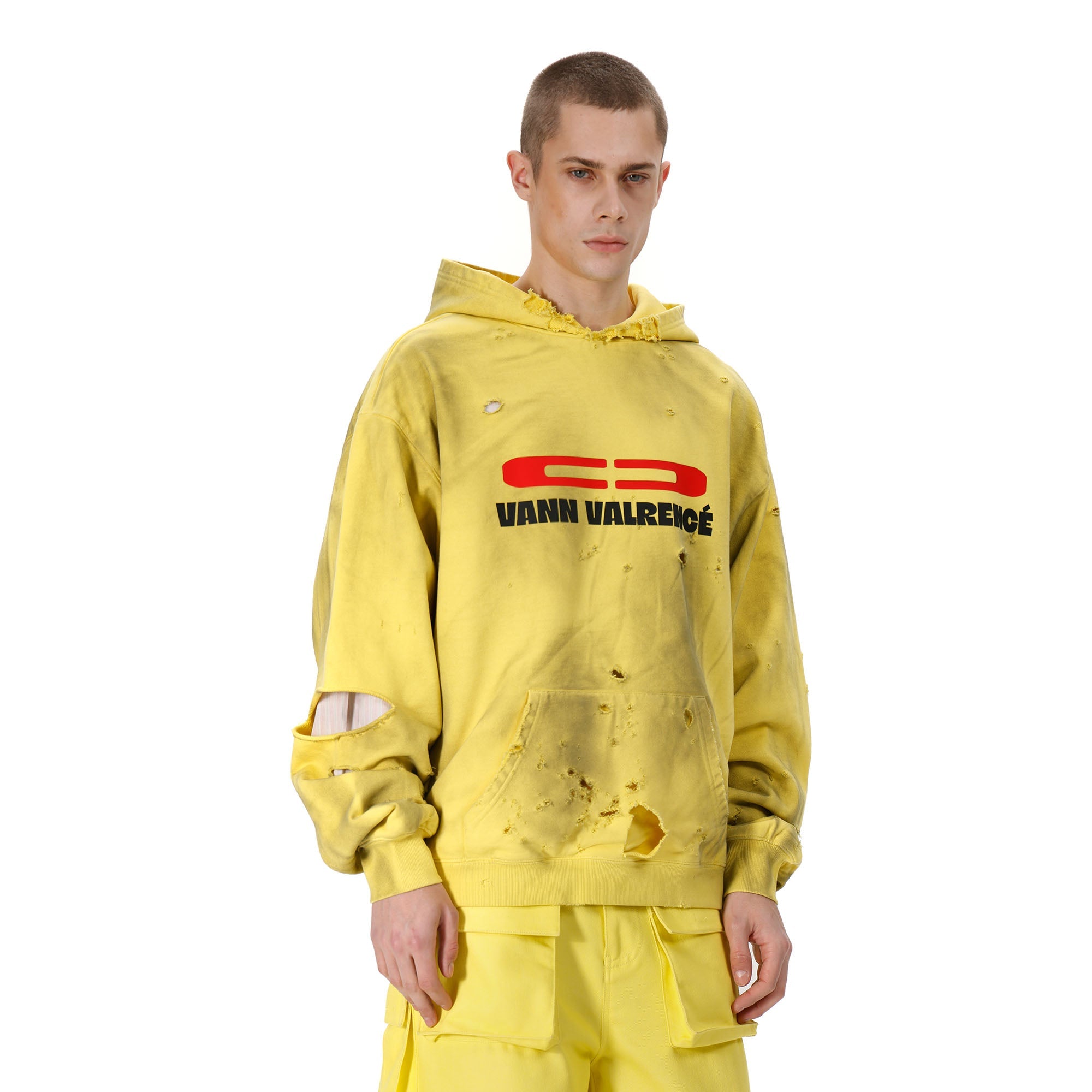 VANN VALRENCE Washed Reversible Distressed Hoodie-Hoodie-S-Free Shipping Leatheretro