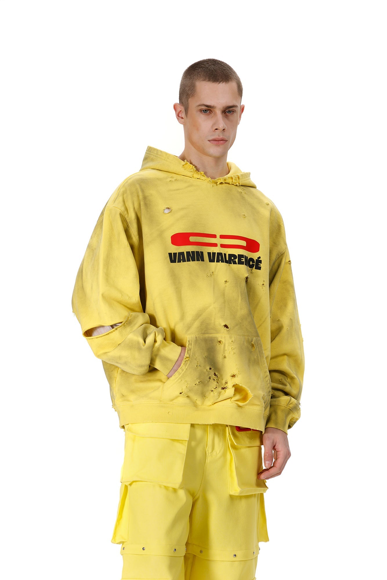 VANN VALRENCE Washed Reversible Distressed Hoodie-Hoodie-S-Free Shipping Leatheretro