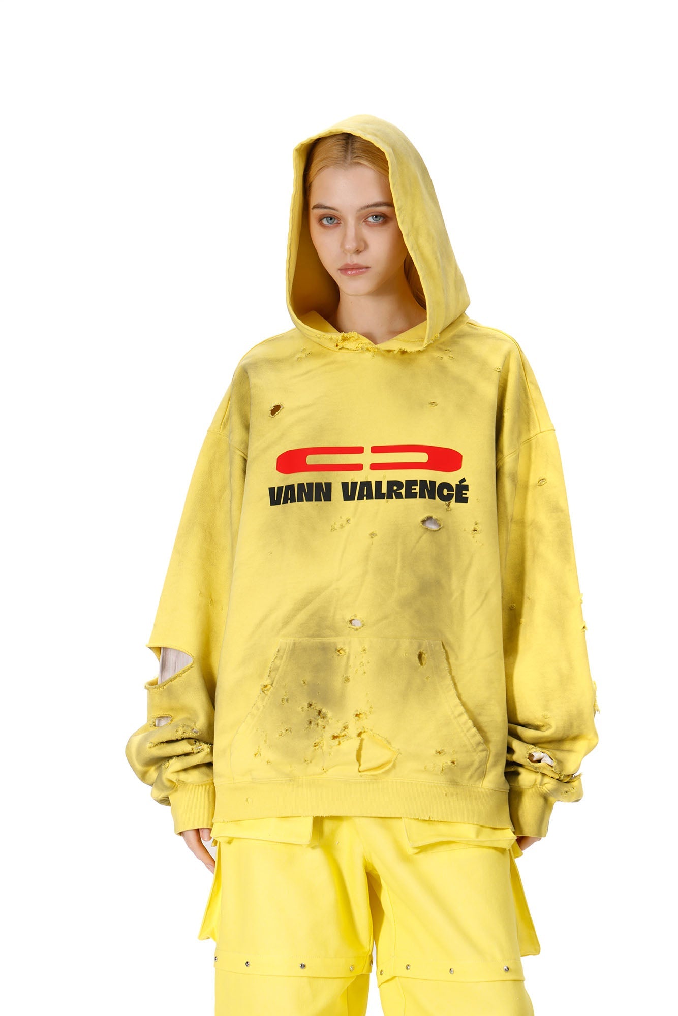 VANN VALRENCE Washed Reversible Distressed Hoodie-Hoodie-S-Free Shipping Leatheretro