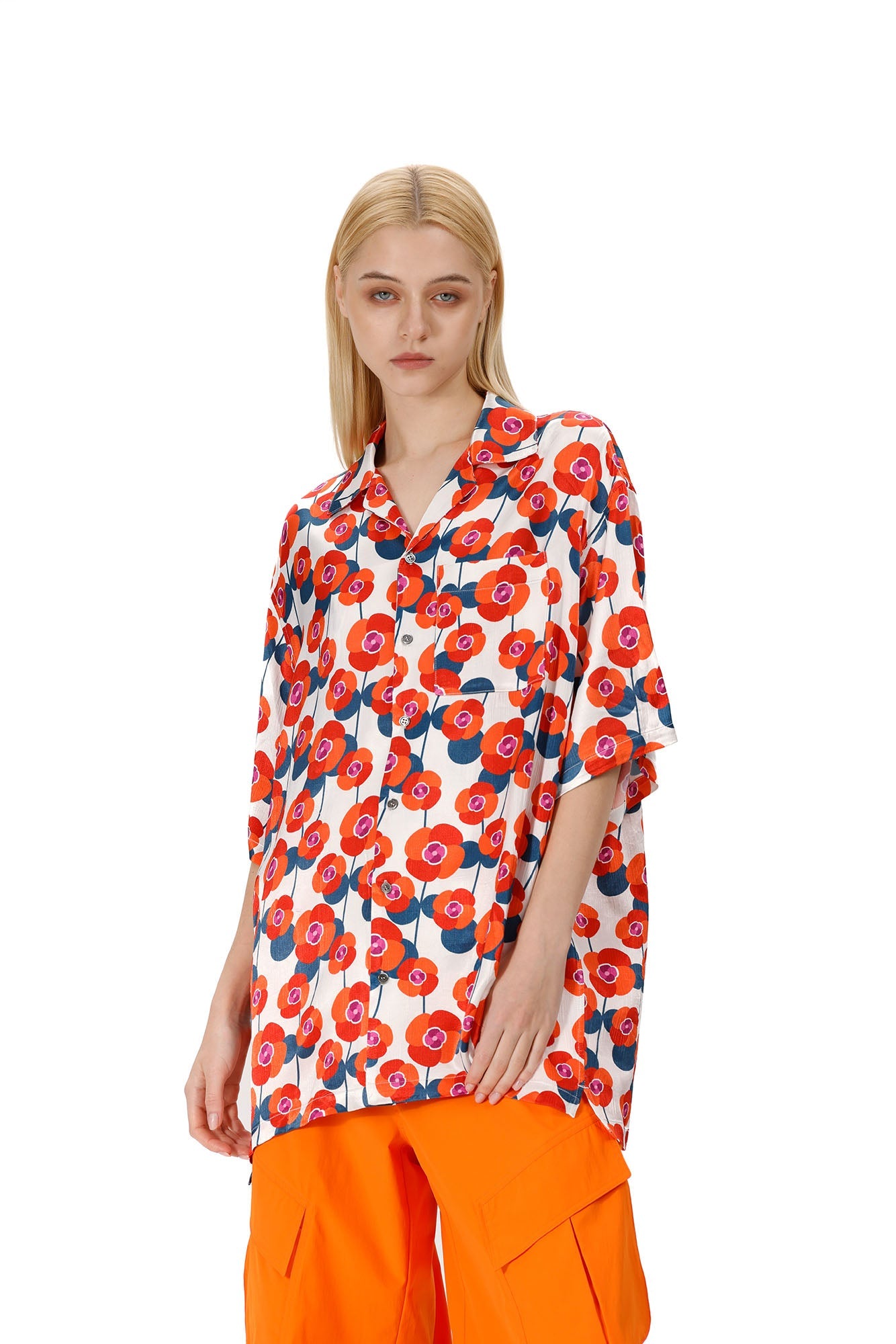 VANN VALRENCE Bloom Full-Print Half Shirt-Shirt-S-Free Shipping Leatheretro