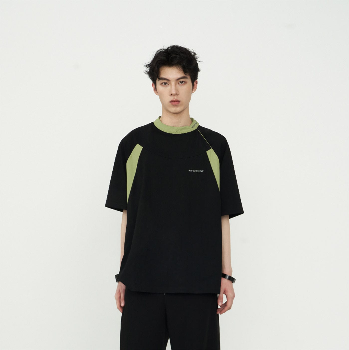 49PERCENT Hook & Loop Raglan T-Shirt-T Shirt-XS-Black-Free Shipping Leatheretro