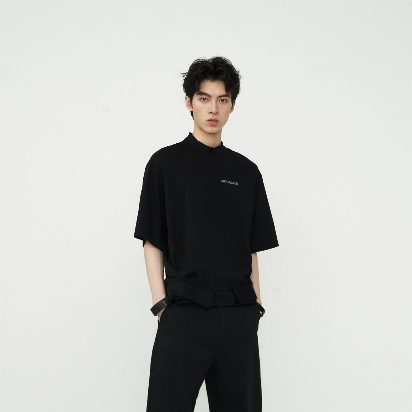 49PERCENT Hook & Loop T-Shirt-T Shirt-S-Free Shipping Leatheretro