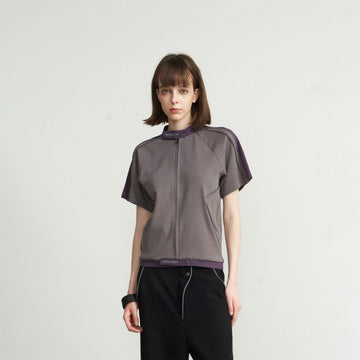 49PERCENT Hook & Loop Zip-up Cycling T-Shirt-T Shirt-S-Free Shipping Leatheretro