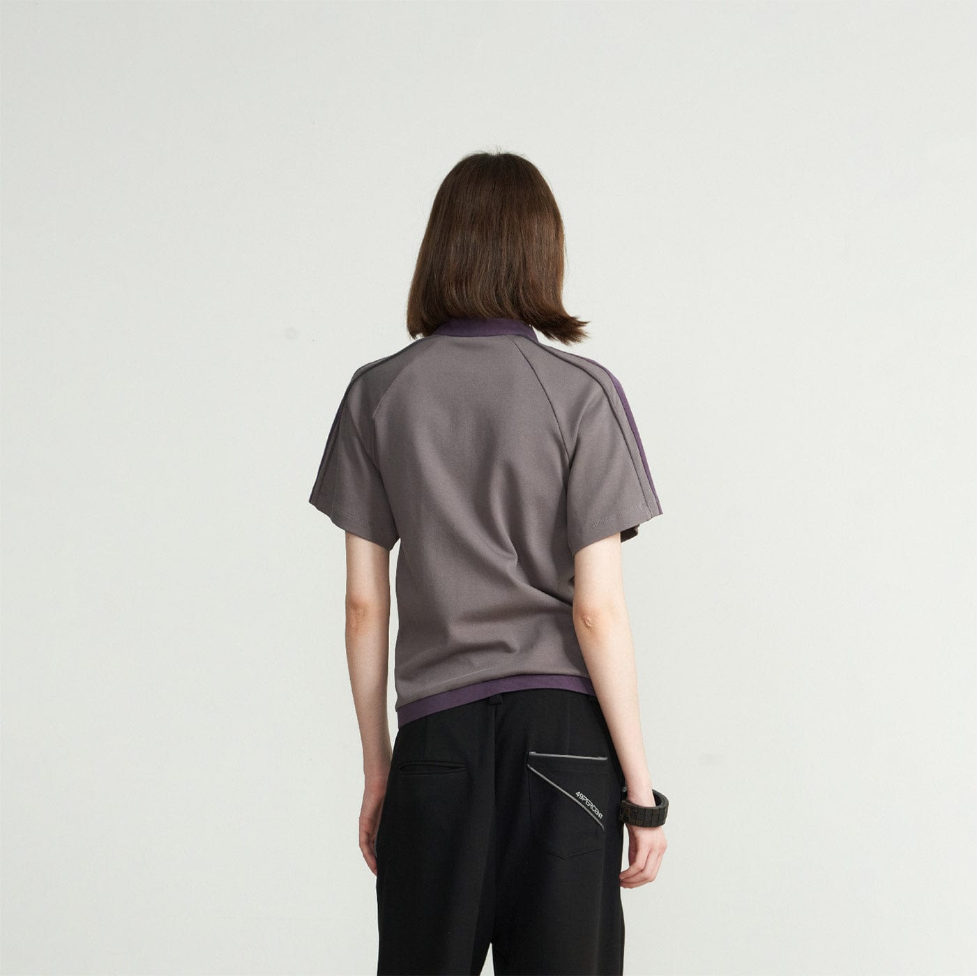 49PERCENT Hook & Loop Zip-up Cycling T-Shirt-T Shirt-S-Free Shipping Leatheretro