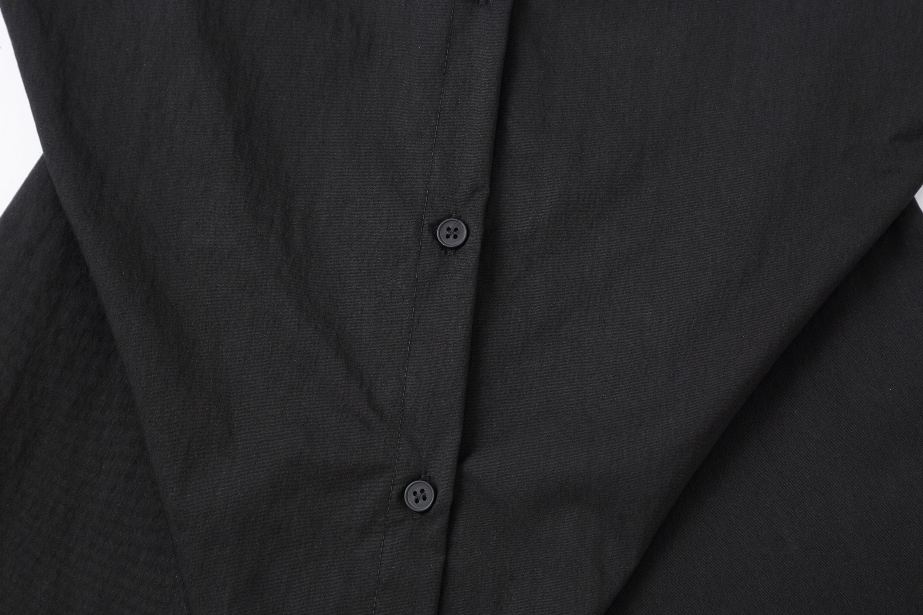 CLP Tailored Waist-Cinched Shirt-Shirt-S-Black-Free Shipping Leatheretro
