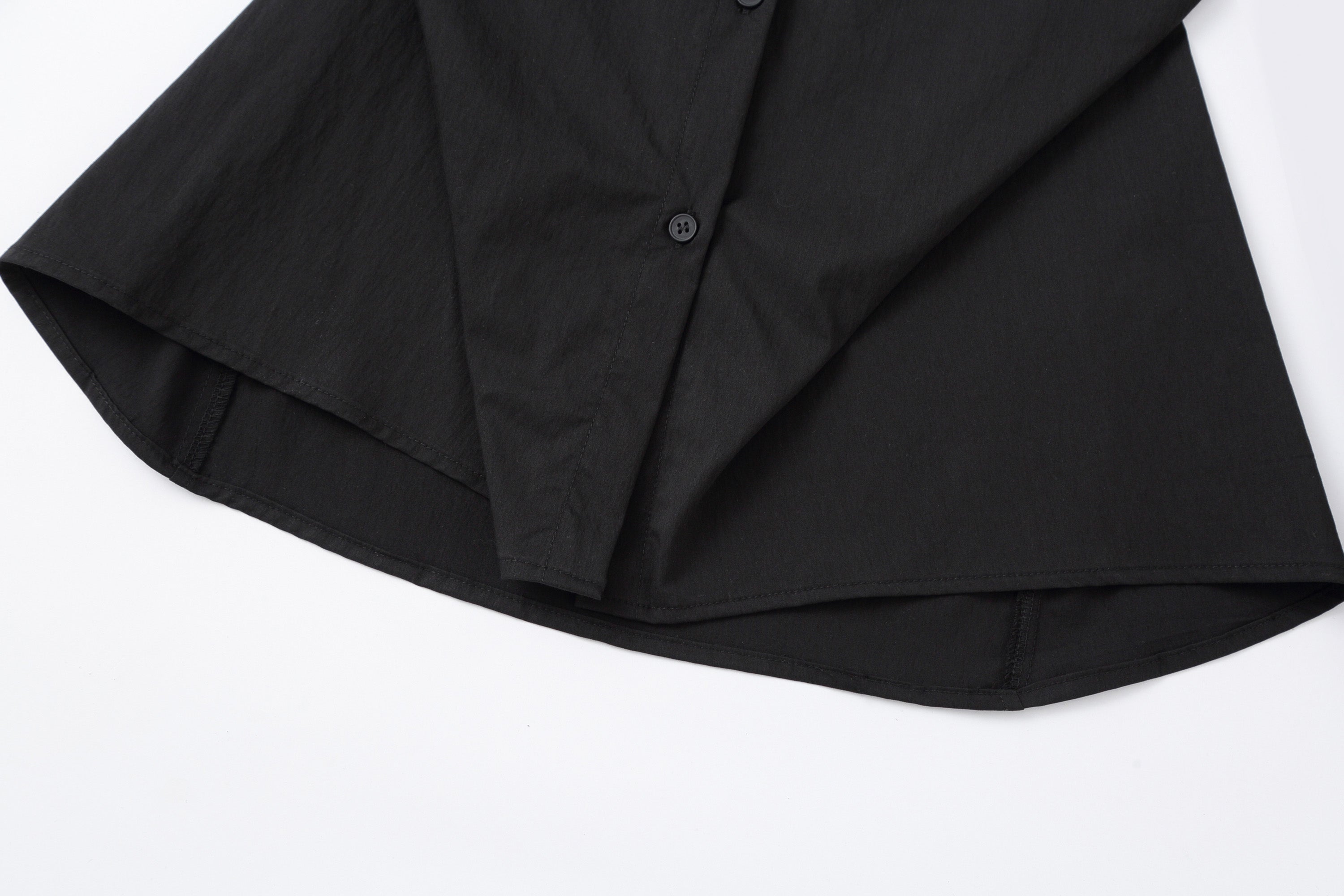 CLP Tailored Waist-Cinched Shirt-Shirt-S-Black-Free Shipping Leatheretro