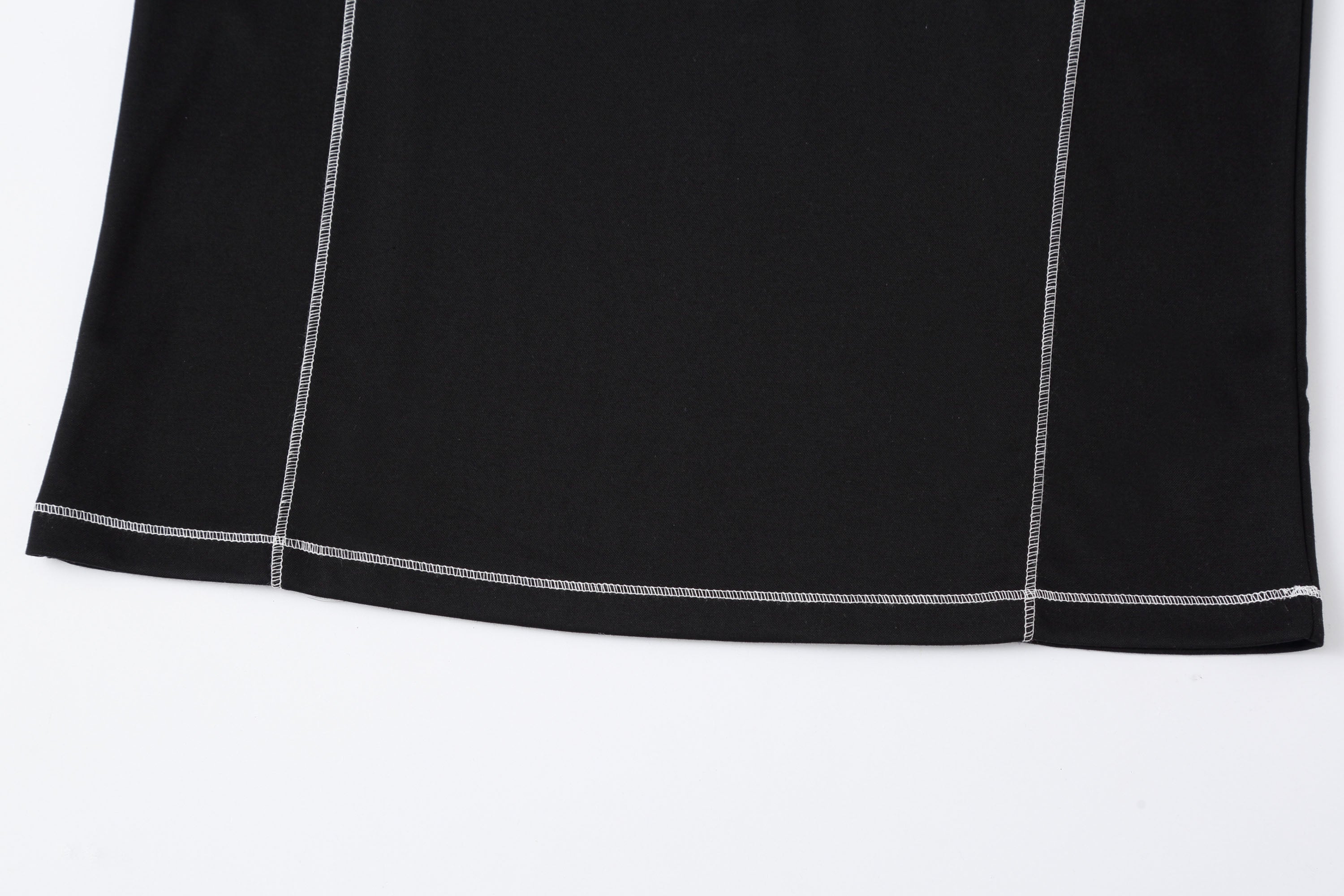 CLP Contrast Stitch Zip-Neck Tee-L/S Tee-M (Preorder)-Free Shipping Leatheretro