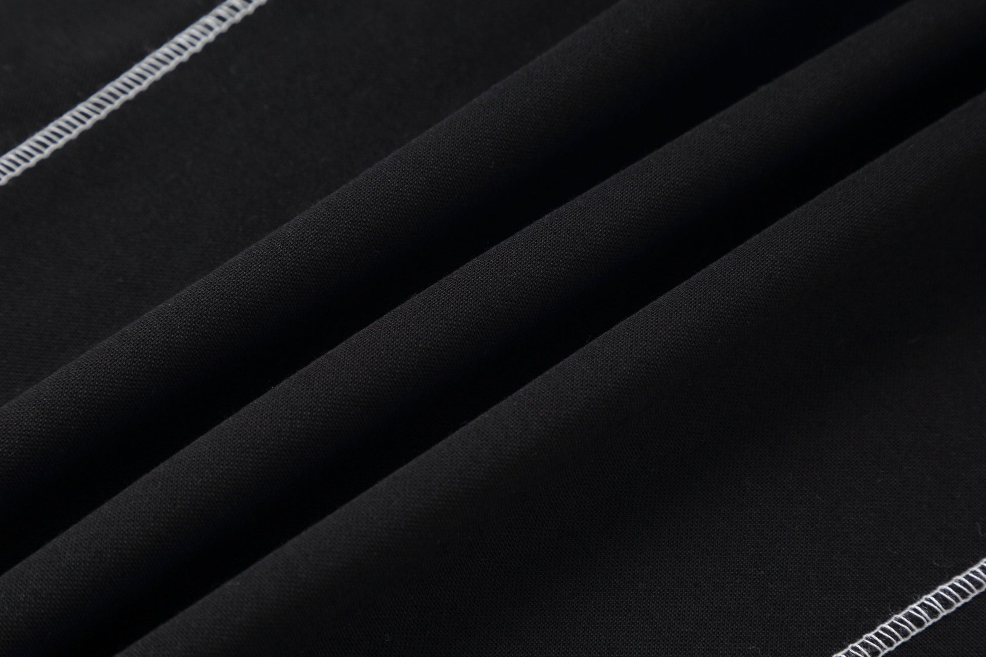 CLP Contrast Stitch Zip-Neck Tee-L/S Tee-M (Preorder)-Free Shipping Leatheretro