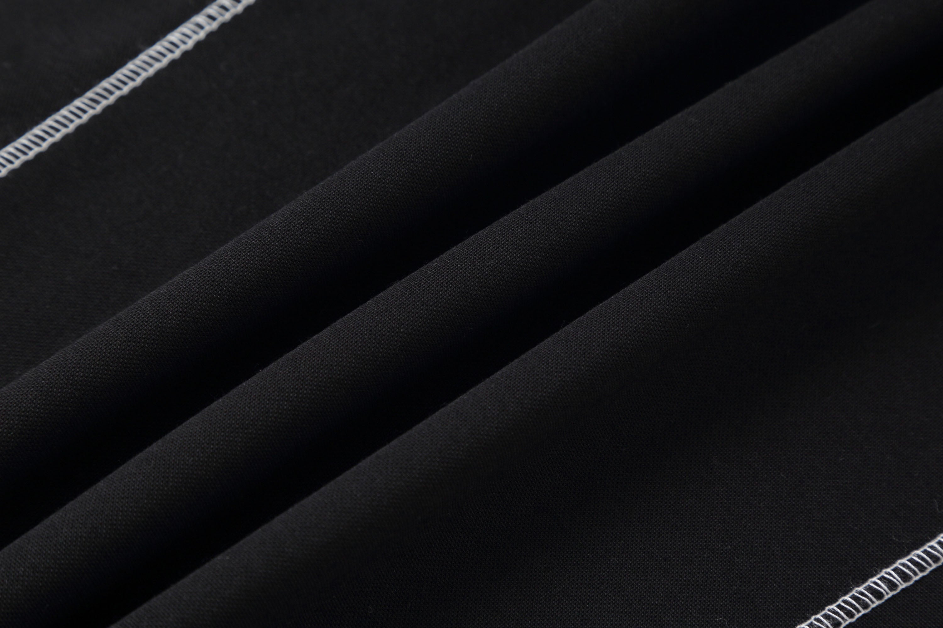 CLP Contrast Stitch Zip-Neck Tee-L/S Tee-M (Preorder)-Free Shipping Leatheretro