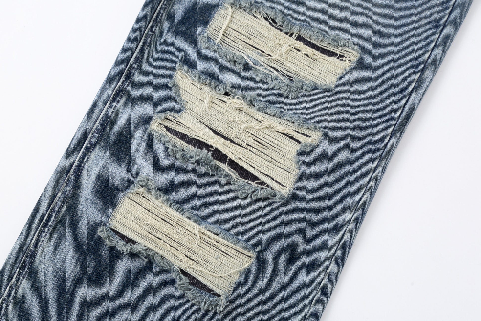 CLP Retro Washed Distressed Rivet Jeans-Jeans-M-Free Shipping Leatheretro