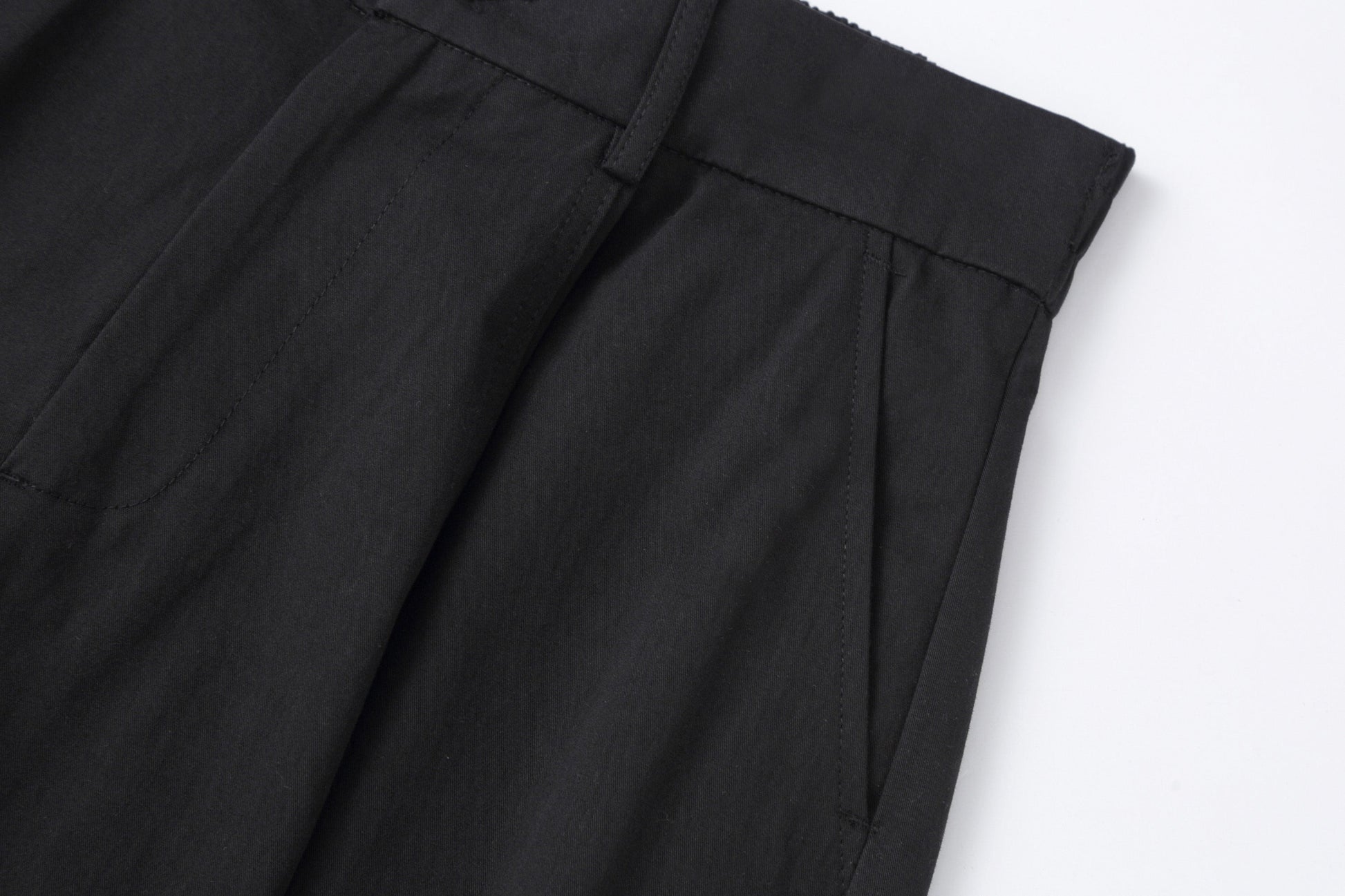 CLP High-Waist Curved Wide-Leg Pants-Pants-S-Black-Free Shipping Leatheretro