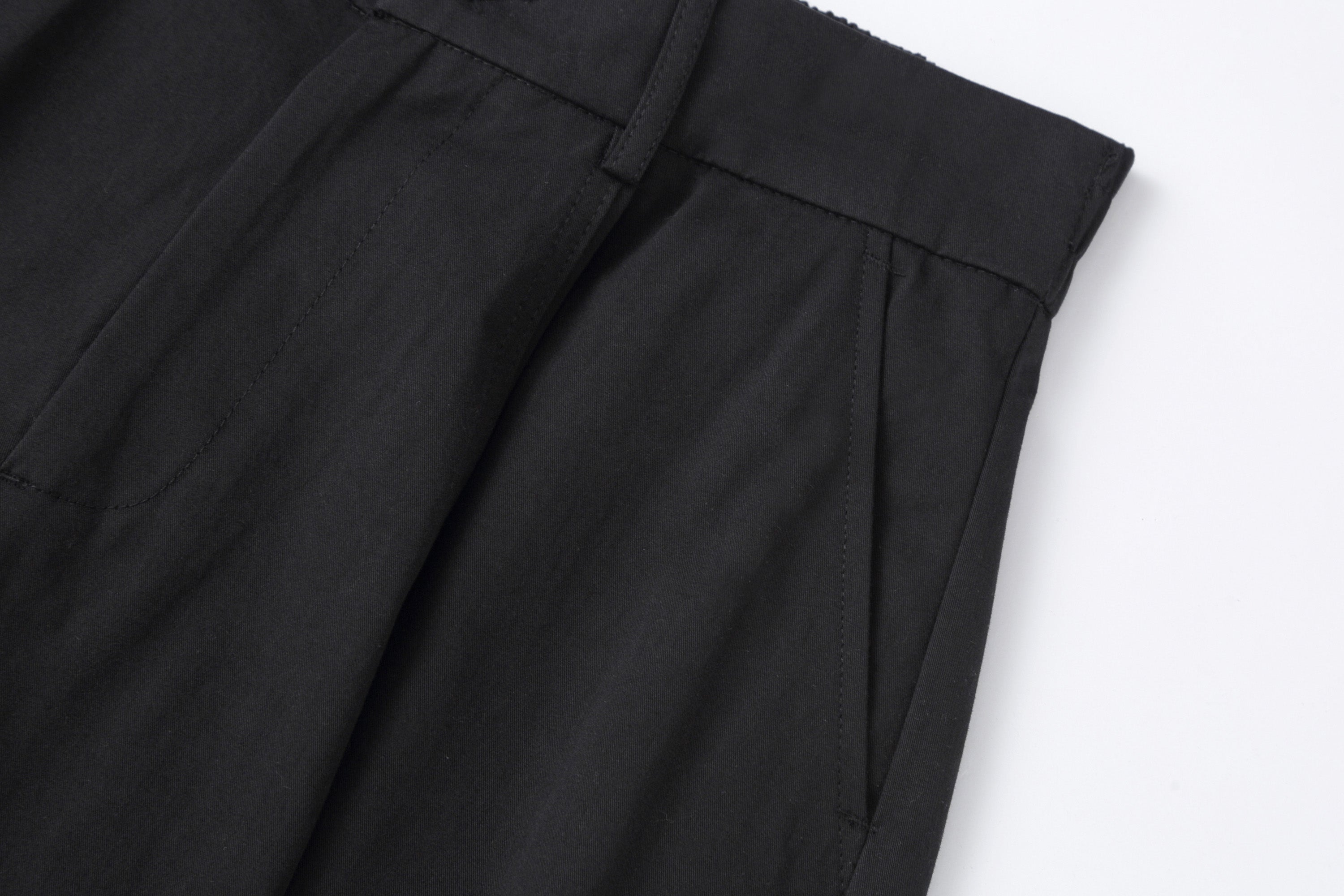 CLP High-Waist Curved Wide-Leg Pants-Pants-S-Black-Free Shipping Leatheretro