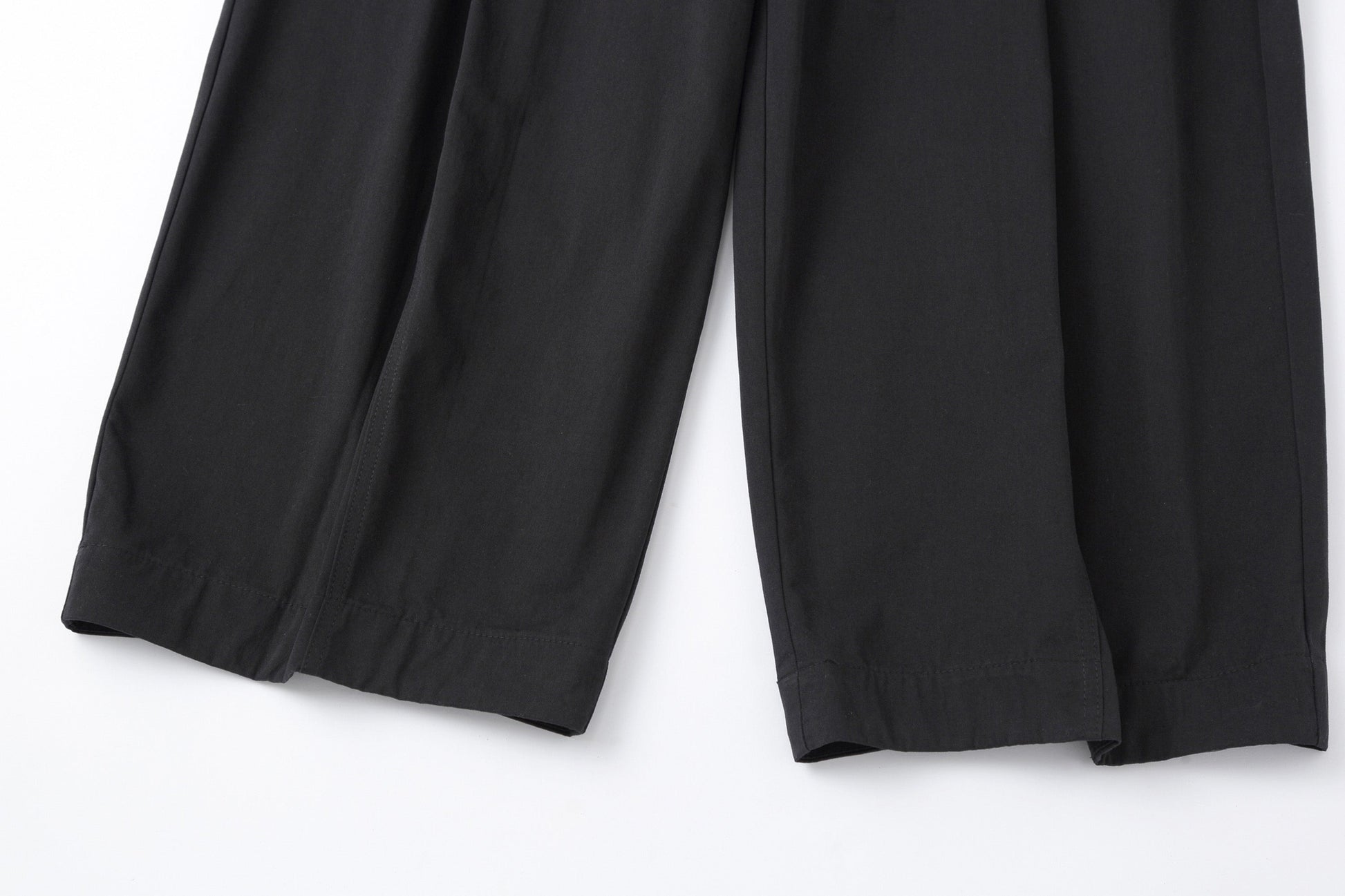 CLP High-Waist Curved Wide-Leg Pants-Pants-S-Black-Free Shipping Leatheretro