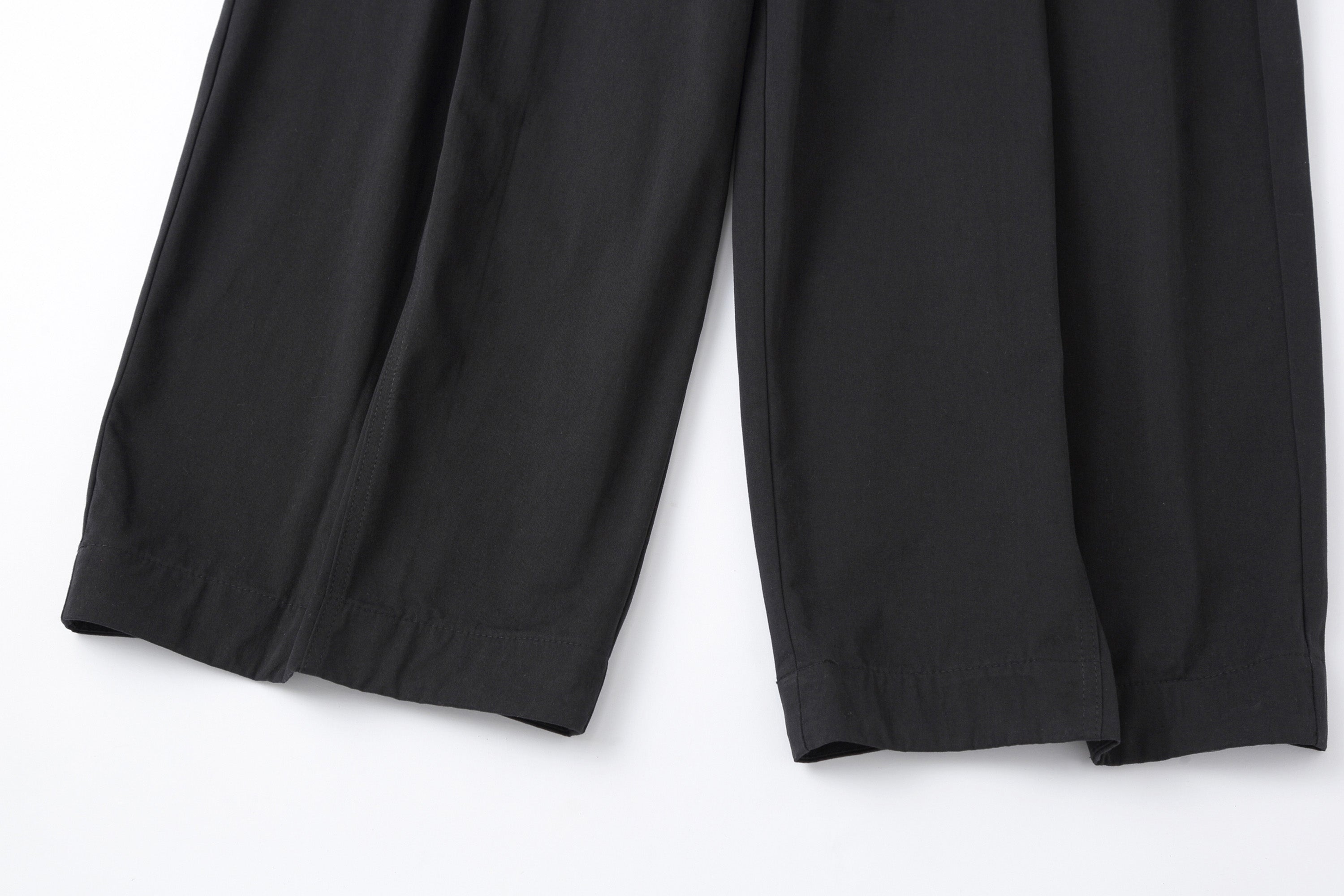 CLP High-Waist Curved Wide-Leg Pants-Pants-S-Black-Free Shipping Leatheretro