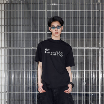 49PERCENT Essential Slogan T-Shirt-T Shirt-XS-Black-Free Shipping Leatheretro