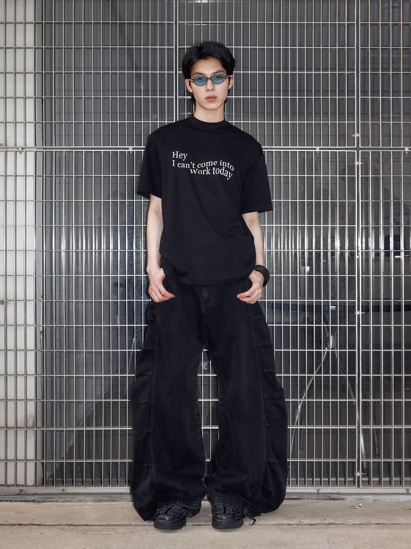 49PERCENT Essential Slogan T-Shirt-T Shirt-XS-Black-Free Shipping Leatheretro