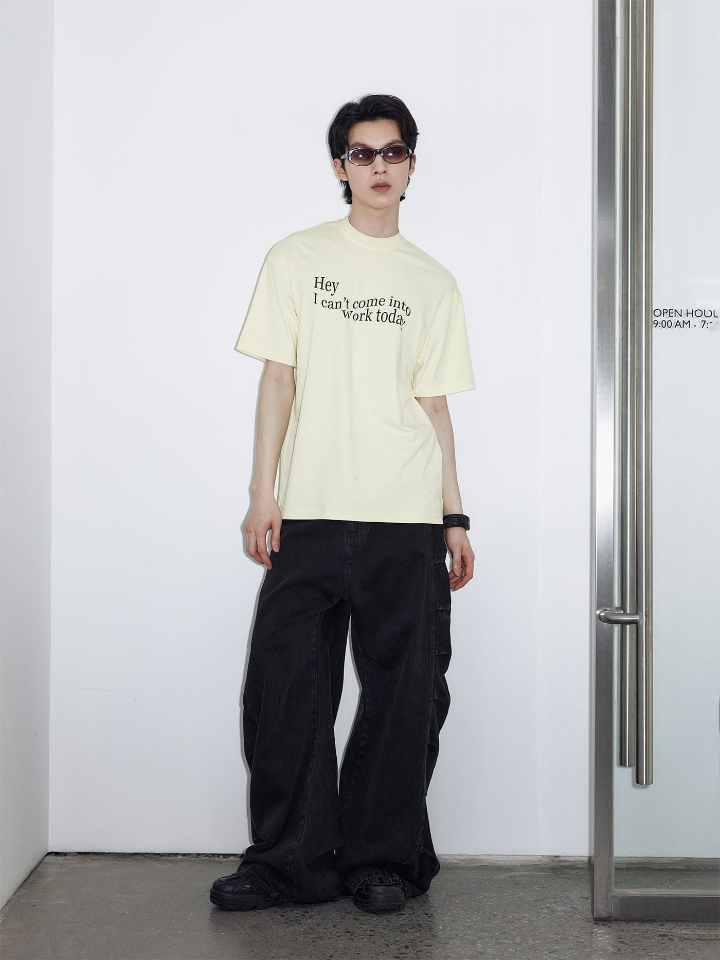 49PERCENT Essential Slogan T-Shirt-T Shirt-XS-Black-Free Shipping Leatheretro