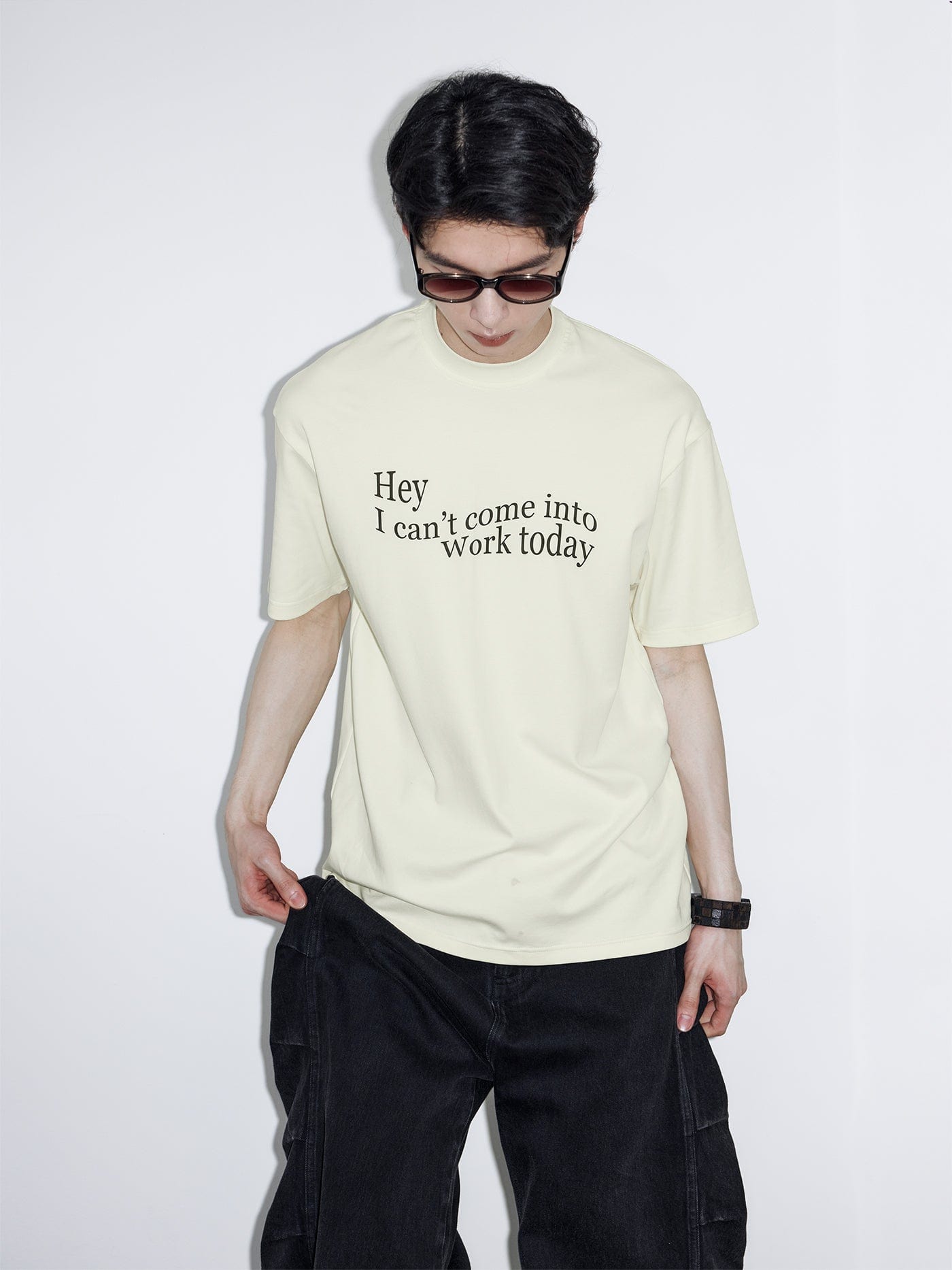 49PERCENT Essential Slogan T-Shirt-T Shirt-XS-Black-Free Shipping Leatheretro