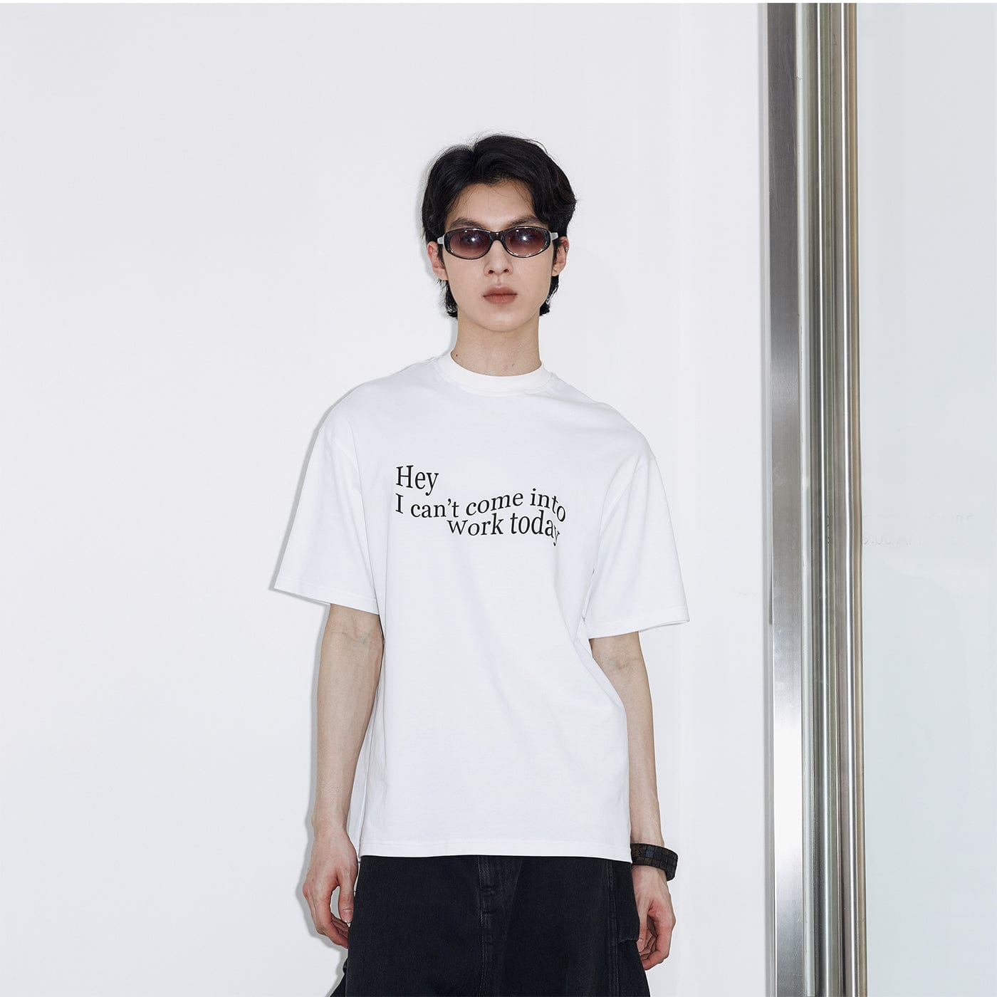 49PERCENT Essential Slogan T-Shirt-T Shirt-XS-Black-Free Shipping Leatheretro