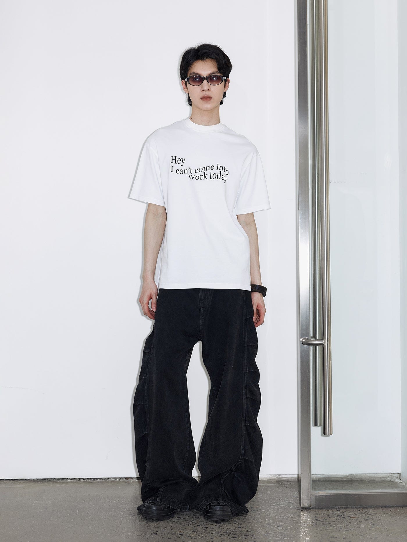 49PERCENT Essential Slogan T-Shirt-T Shirt-XS-Black-Free Shipping Leatheretro