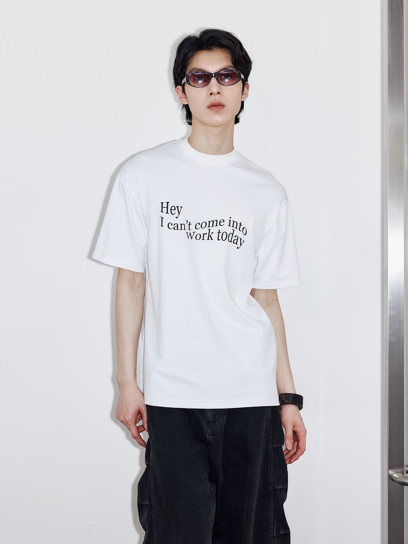 49PERCENT Essential Slogan T-Shirt-T Shirt-XS-Black-Free Shipping Leatheretro