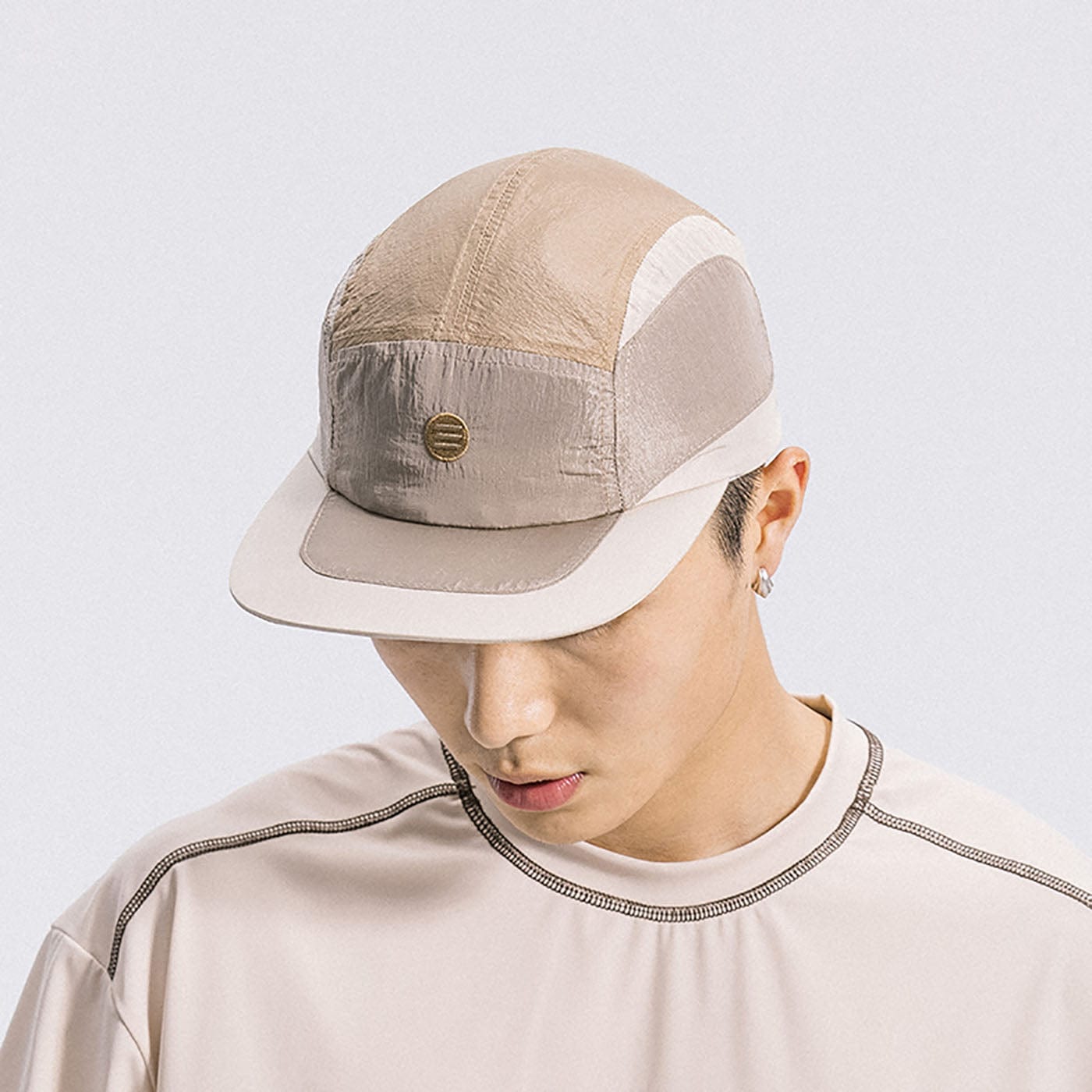 ENSHADOWER Contrasted 5-Panel Hat-Hat, Cap, Beanie-Khaki-23INCH | 58CM-Free Shipping Leatheretro