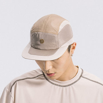 ENSHADOWER Contrasted 5-Panel Hat-Hat, Cap, Beanie-Khaki-23INCH | 58CM-Free Shipping Leatheretro