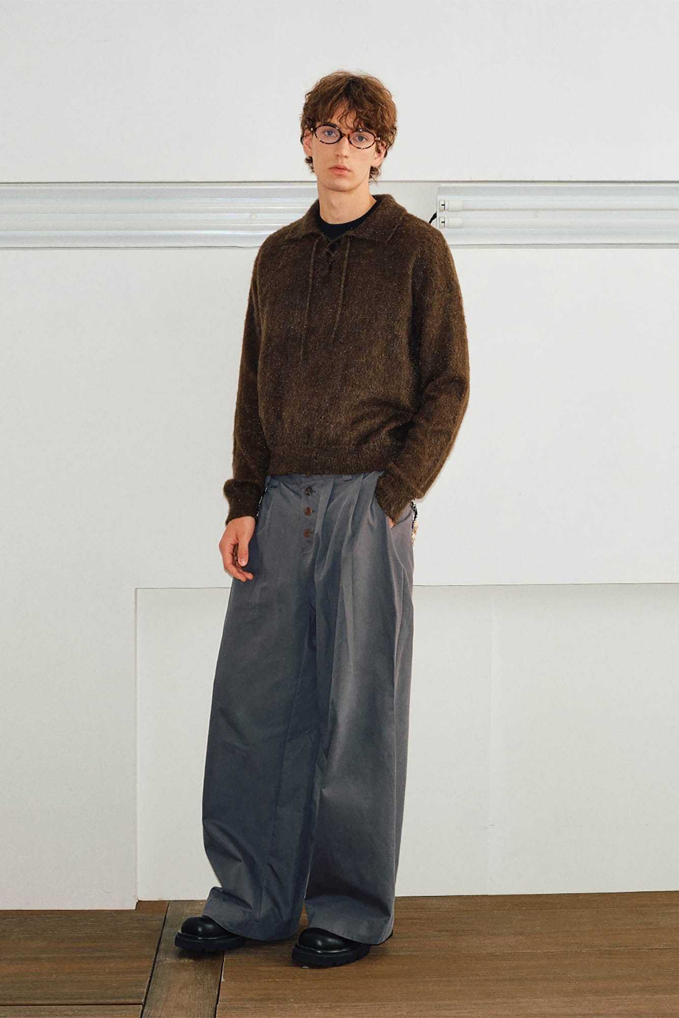 KREATE Drawstring Mohair Sweater-Sweater-S-Free Shipping Leatheretro