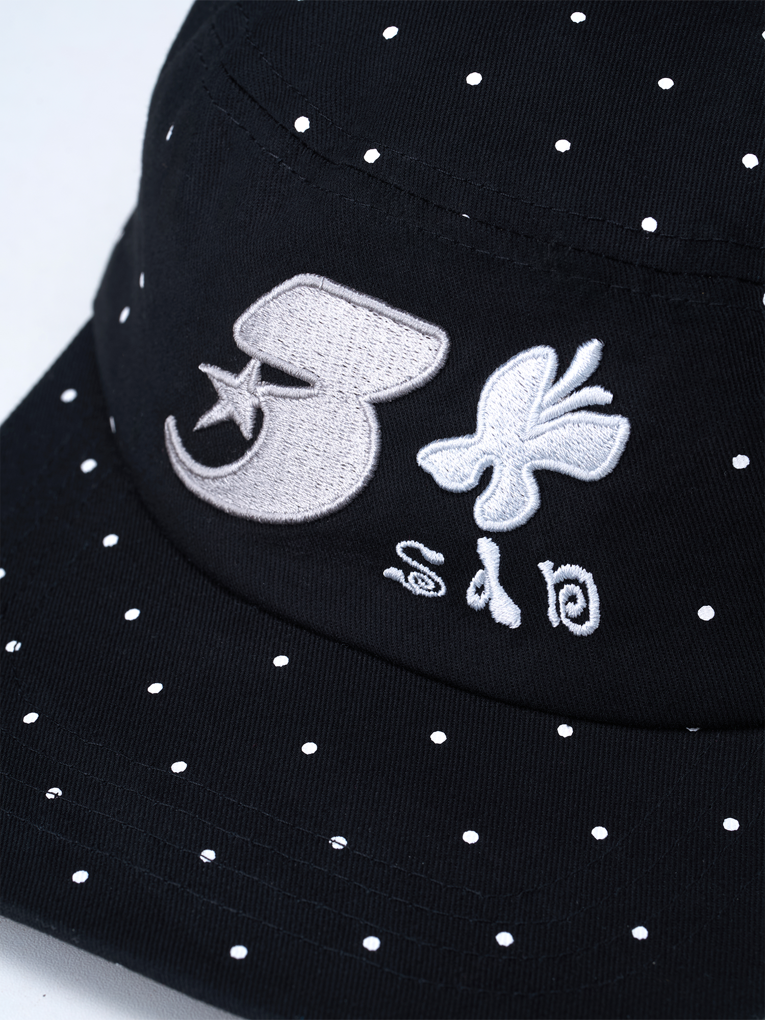 SANB Polka Dot Embroidered Pillbox Hat-Hat, Cap, Beanie-One Size-Free Shipping Leatheretro