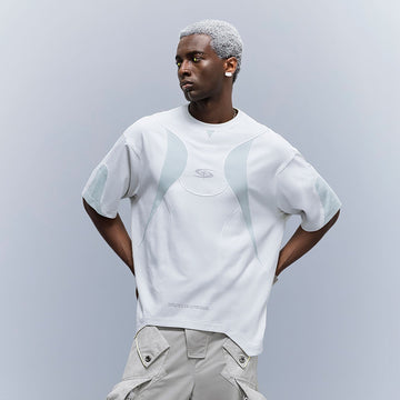 XIPHEVIL Curve Spliced Quick-Dry Sorona T-Shirt Ice-L/S Tee-XS-Free Shipping Leatheretro