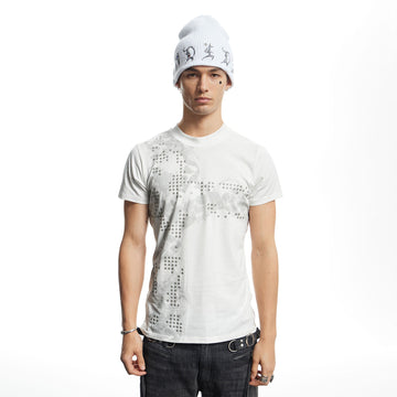 DND4DES Rivet Cross Graphic T-Shirt-T Shirt-S-White-Free Shipping Leatheretro