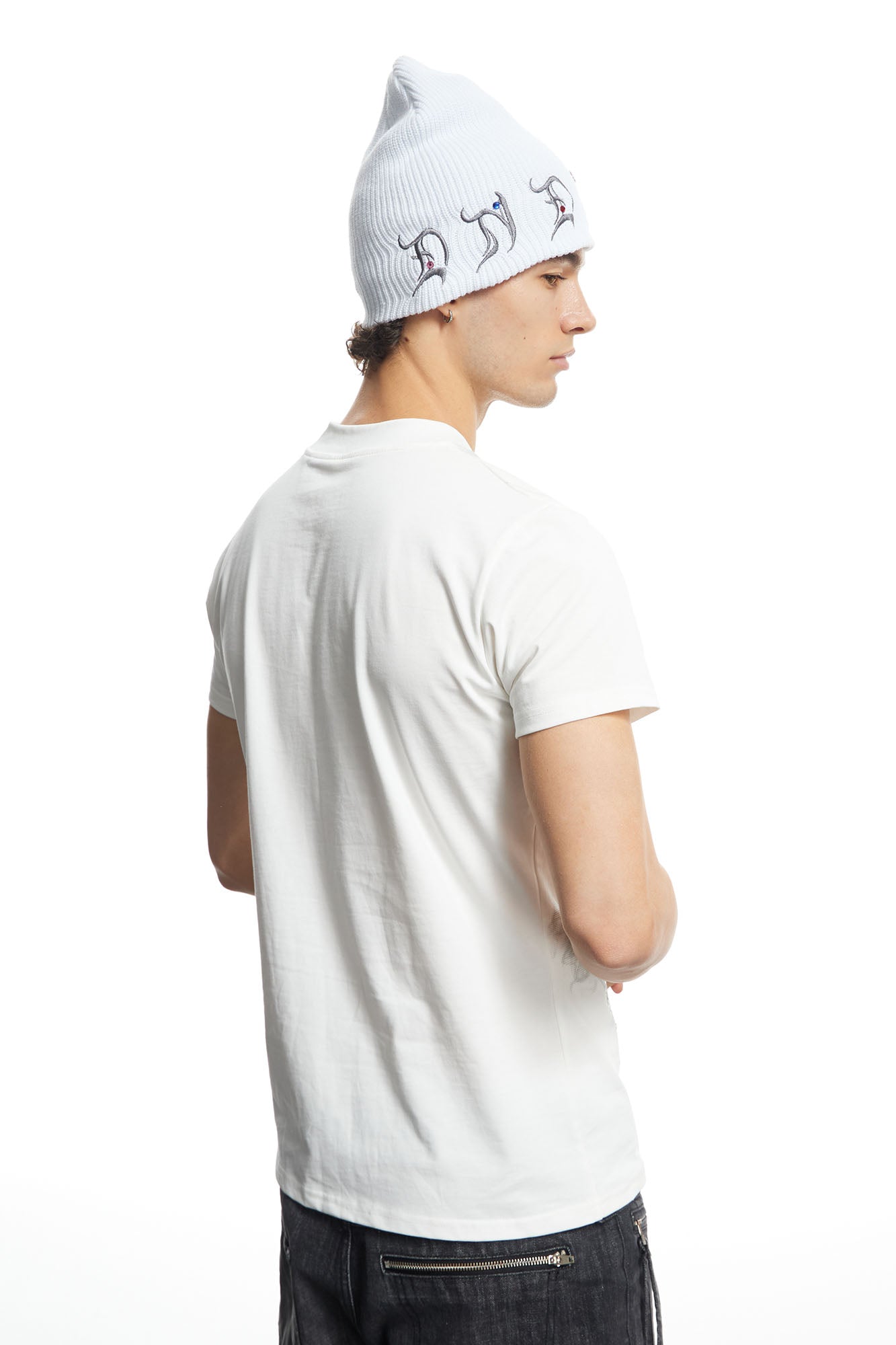 DND4DES Rivet Cross Graphic T-Shirt-T Shirt-S-White-Free Shipping Leatheretro