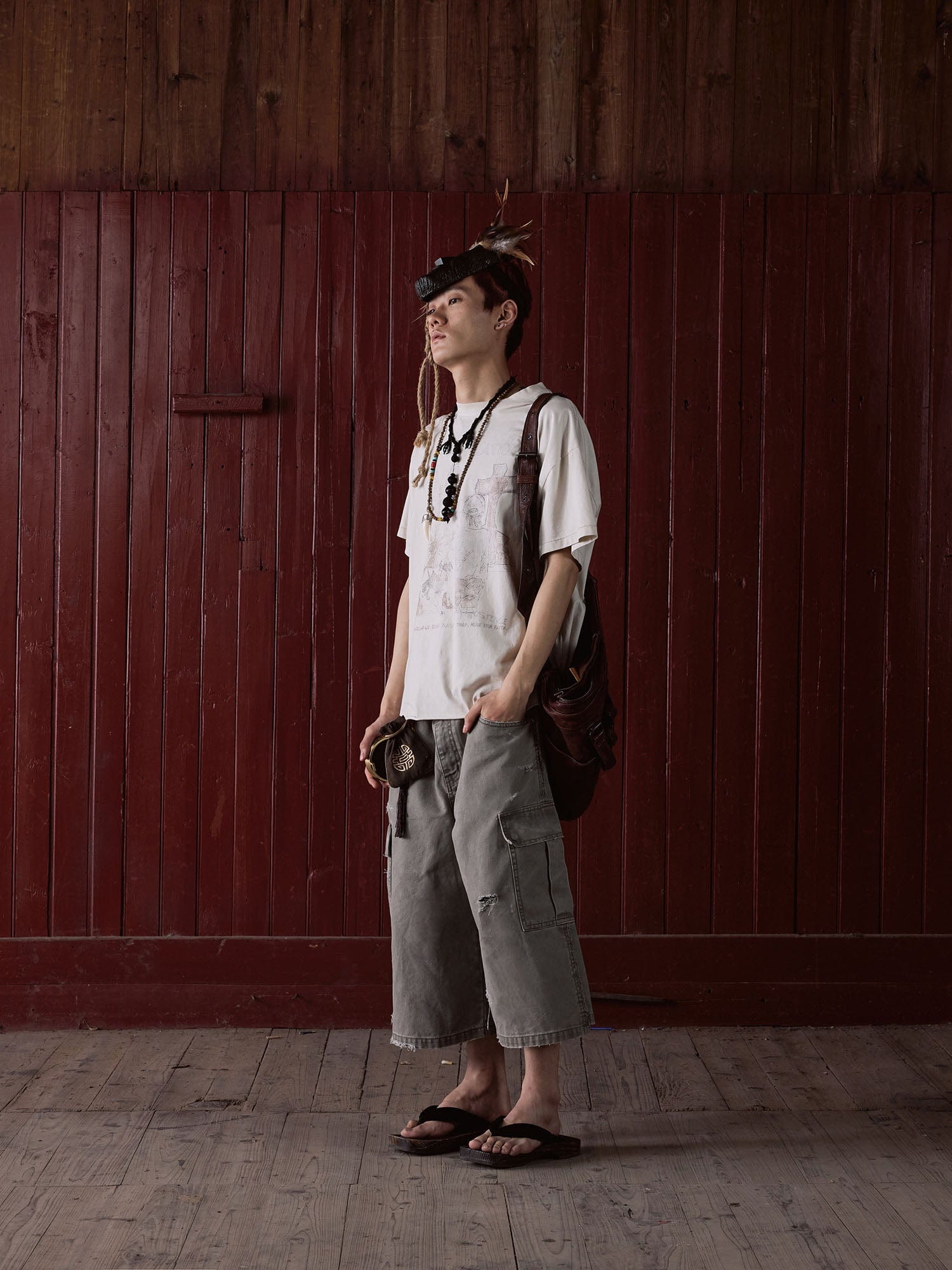 IN EXISTENCE Distressed Multi-Pocket Straight-Leg Cargo Shorts-Shorts-S-Gray-Free Shipping Leatheretro