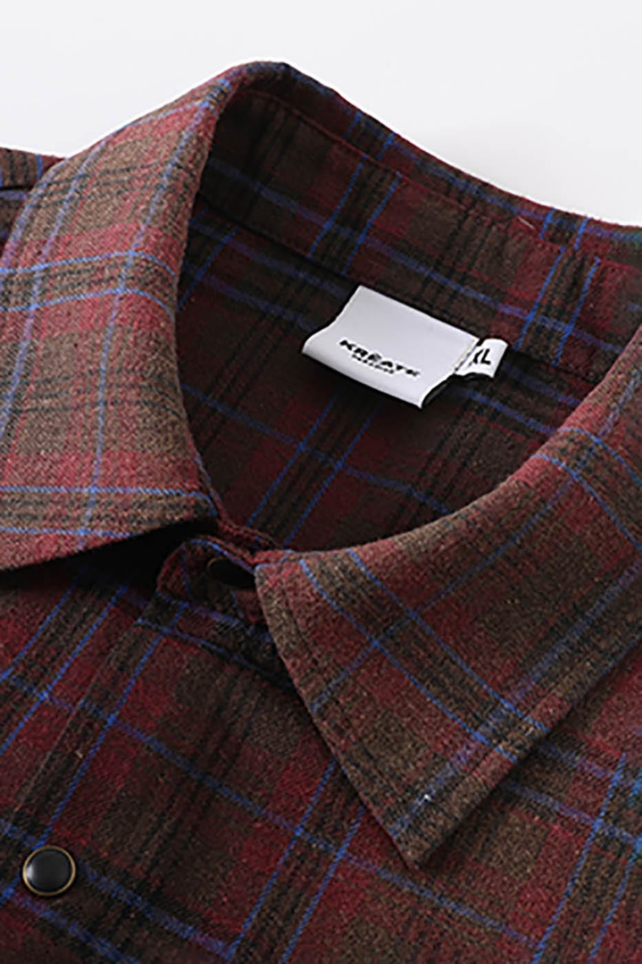 KREATE Distressed Plaid Vest-T Shirt-S-Blue-Free Shipping Leatheretro