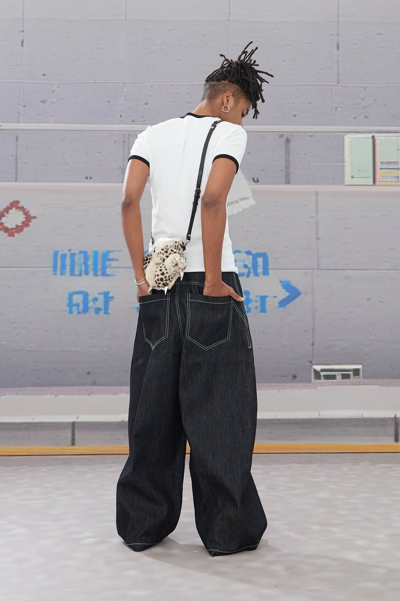 DND4DES Airplane-Buckle Curved Baggy Jeans-Jeans-XS-Free Shipping Leatheretro