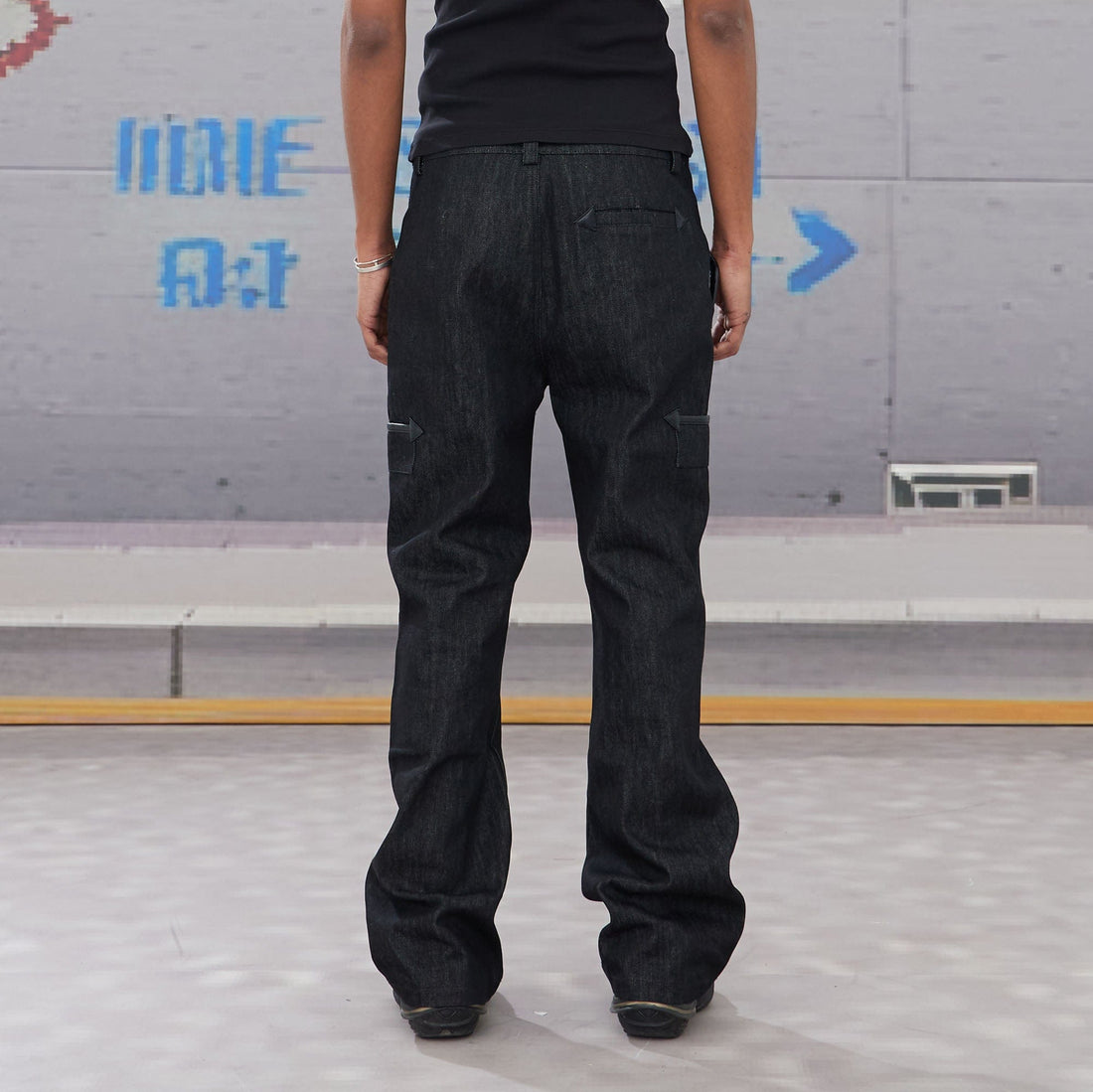 DND4DES Double-Zipper Multi-Pocket Raw Jeans-Jeans-XS-Free Shipping Leatheretro