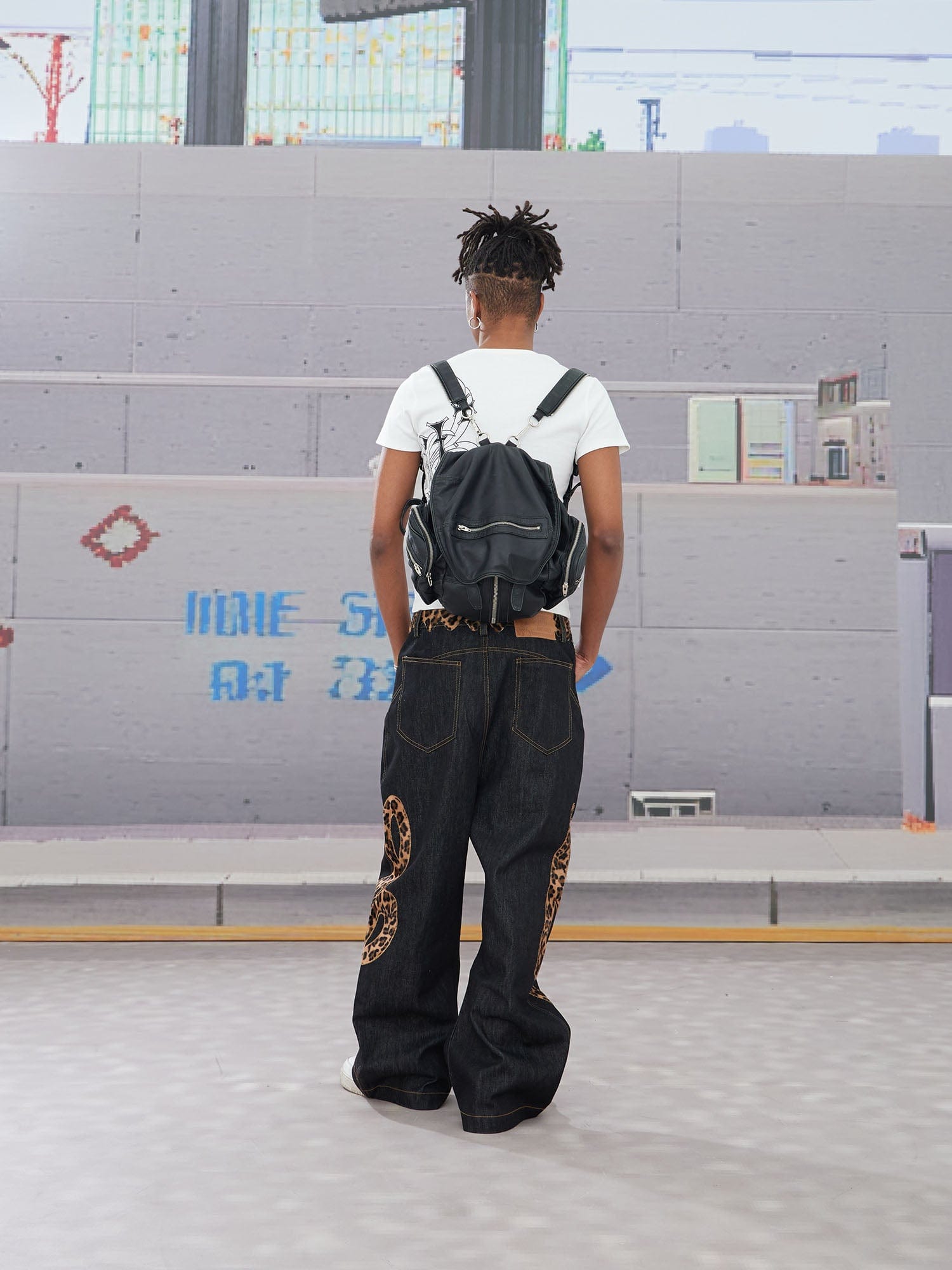 DND4DES Leopard Music Note Patch Baggy Jeans-Jeans-XXS-Free Shipping Leatheretro