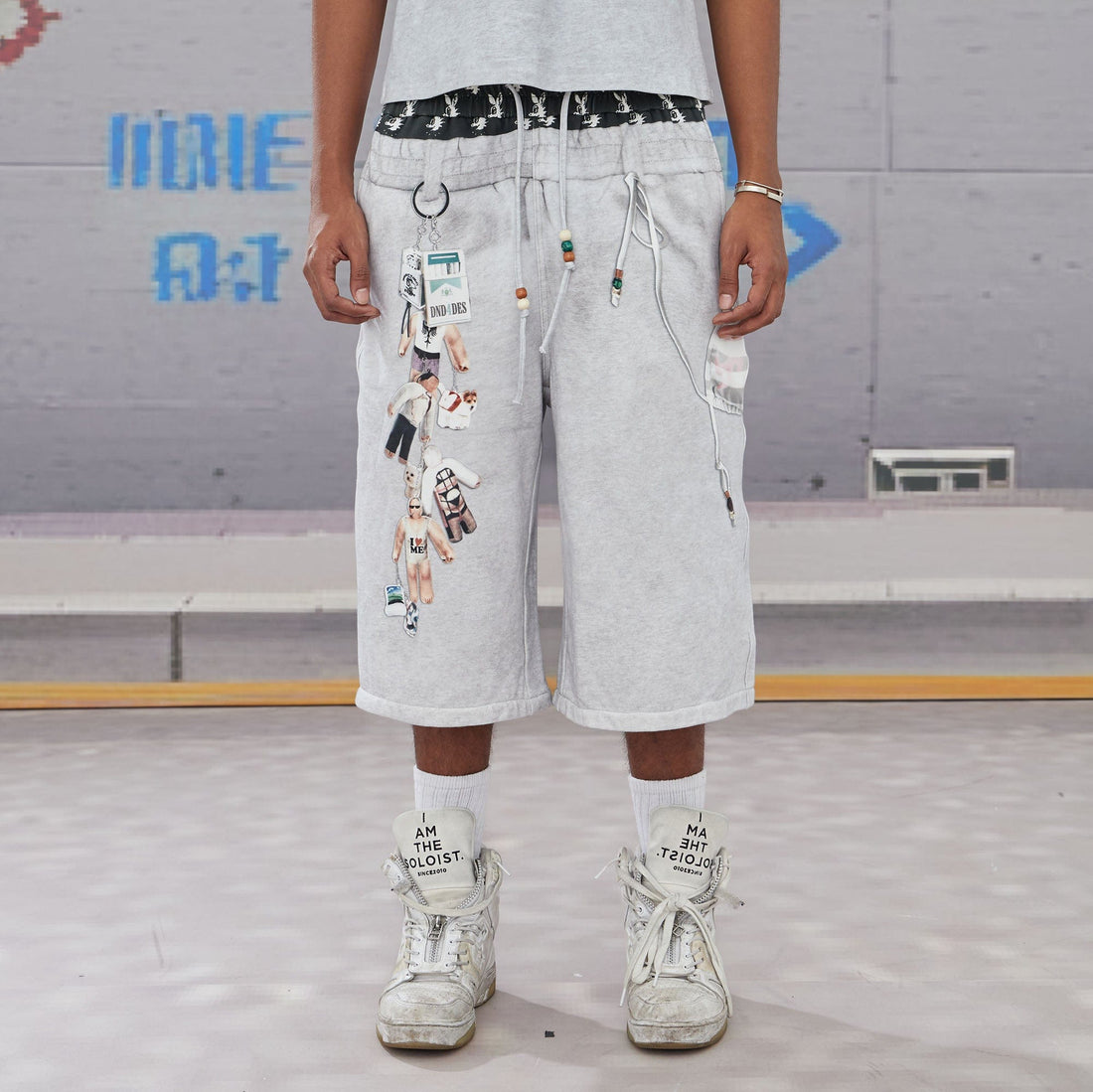 DND4DES Keychain Double-Waist Graphics Shorts-Shorts-S-Free Shipping Leatheretro