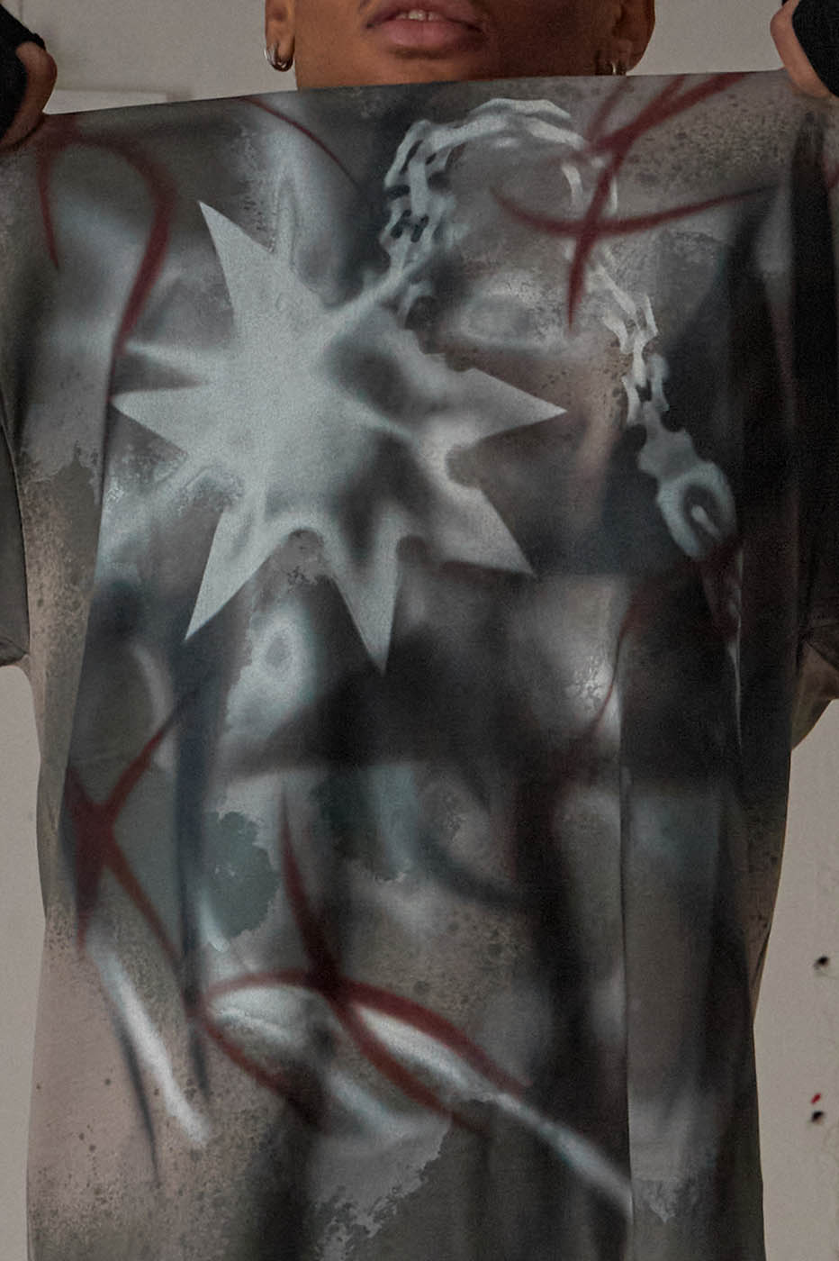 DND4DES Meteor Hammer Abstract Graphics T-Shirt-T Shirt-S-Free Shipping Leatheretro