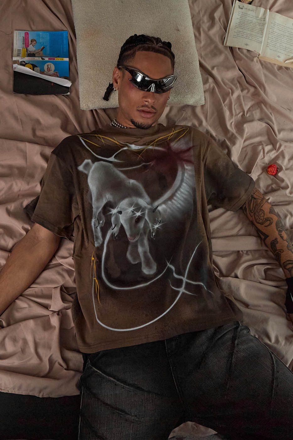 DND4DES Abstract Sheep Graffiti T-Shirt-T Shirt-S-Free Shipping Leatheretro