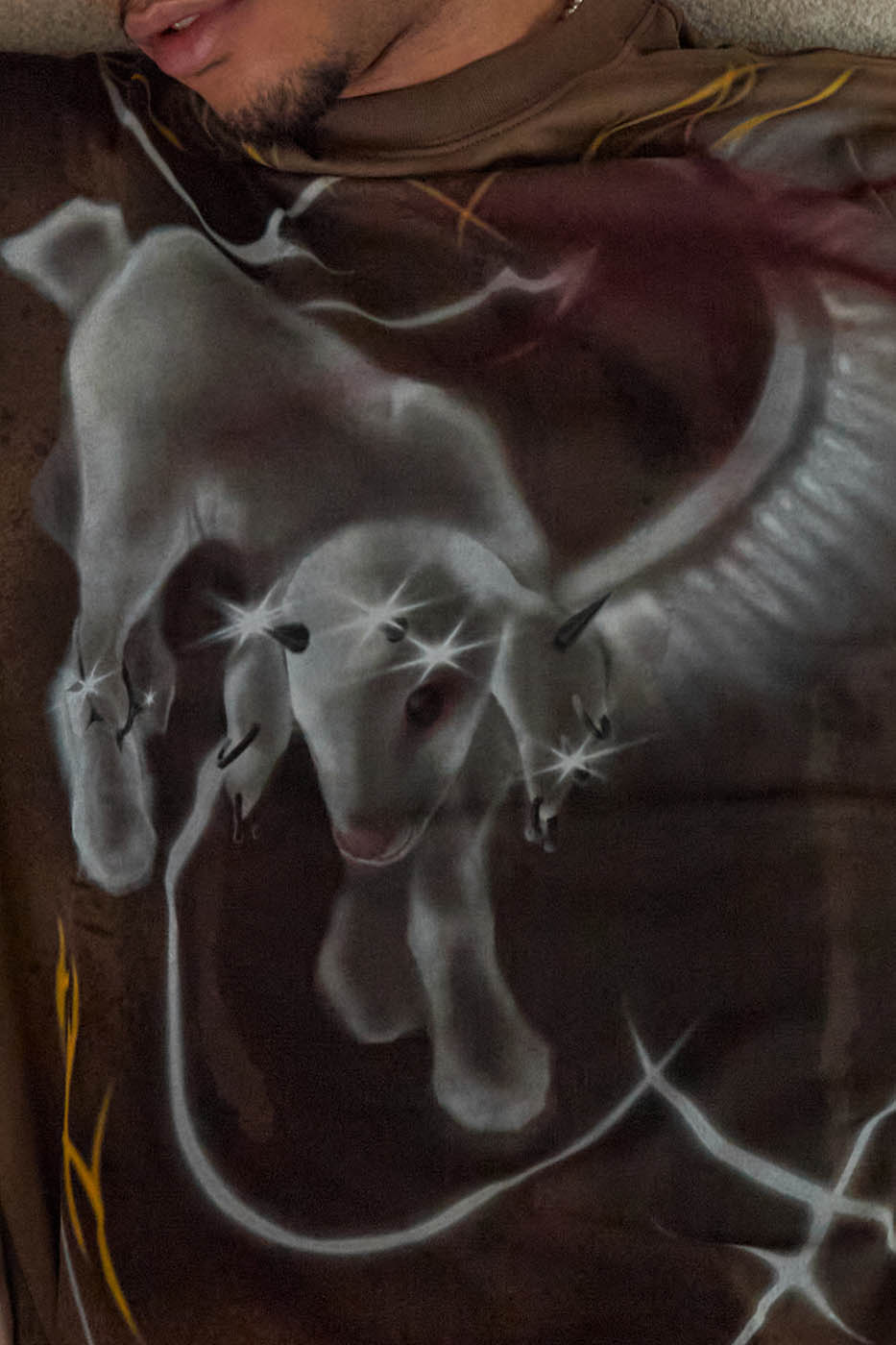 DND4DES Abstract Sheep Graffiti T-Shirt-T Shirt-S-Free Shipping Leatheretro