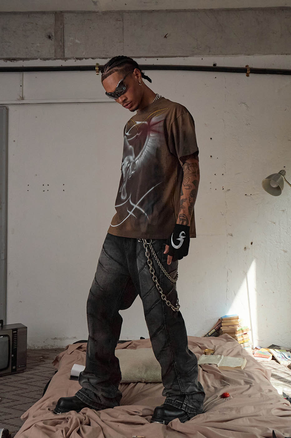 DND4DES Abstract Sheep Graffiti T-Shirt-T Shirt-S-Free Shipping Leatheretro