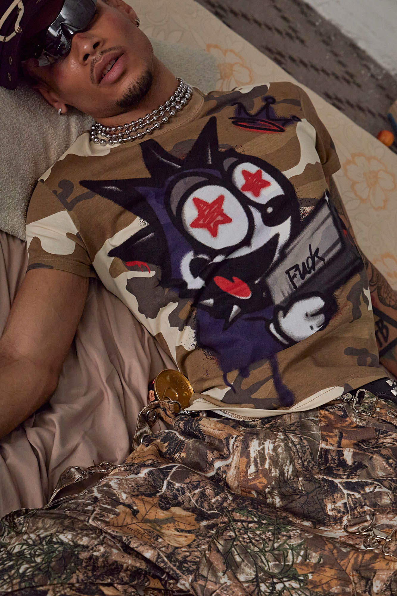 DND4DES Felix Camo Graffiti T-Shirt-T Shirt-S-Free Shipping Leatheretro