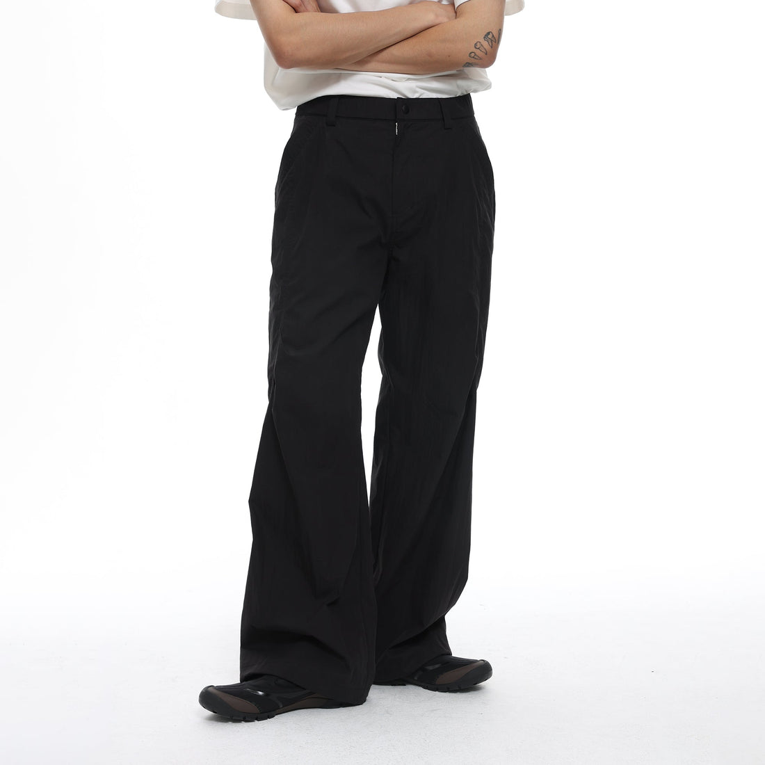 ROARINGWILD A ARCH Essential Drawstring Parachute Pants-Pants-XS-Black Regular (old version)-Free Shipping Leatheretro